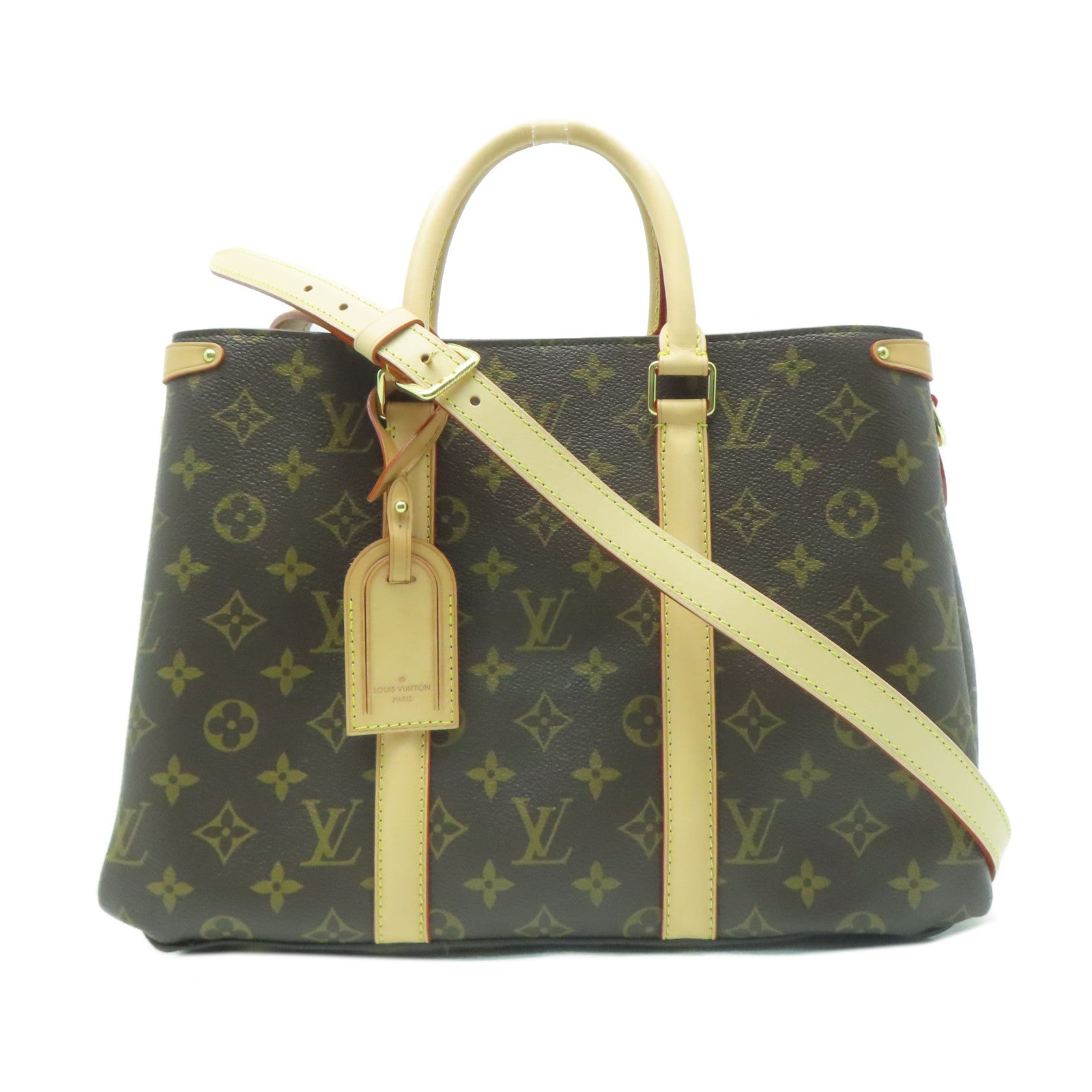 LOUIS VUITTON Monogram Soufflot BB金扣手挽肩背兩用袋啡色