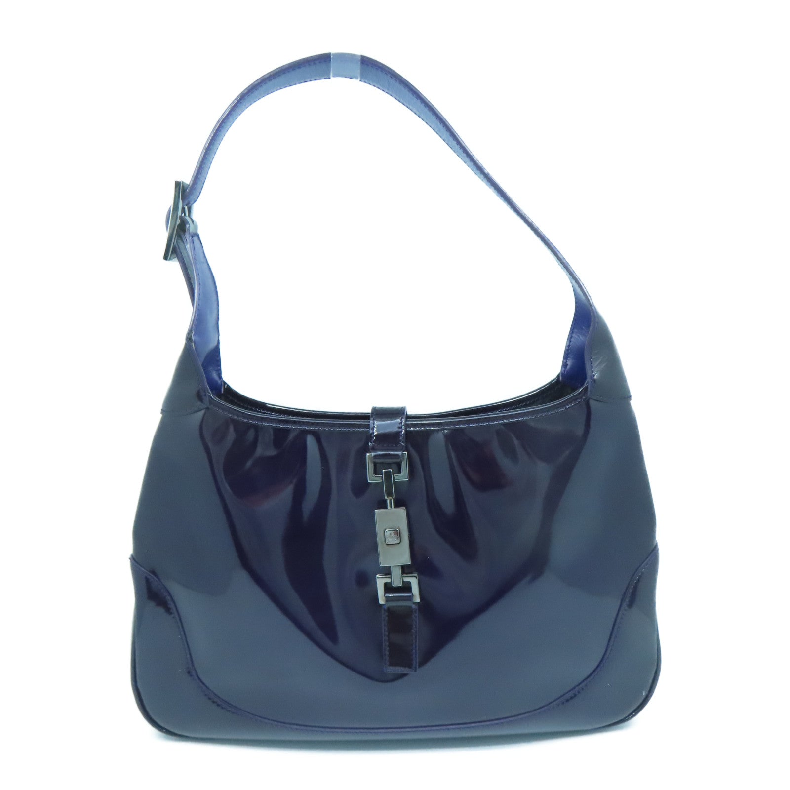 GUCCI 【激減優惠】漆皮皮革Handbag銀扣手挽袋紫色