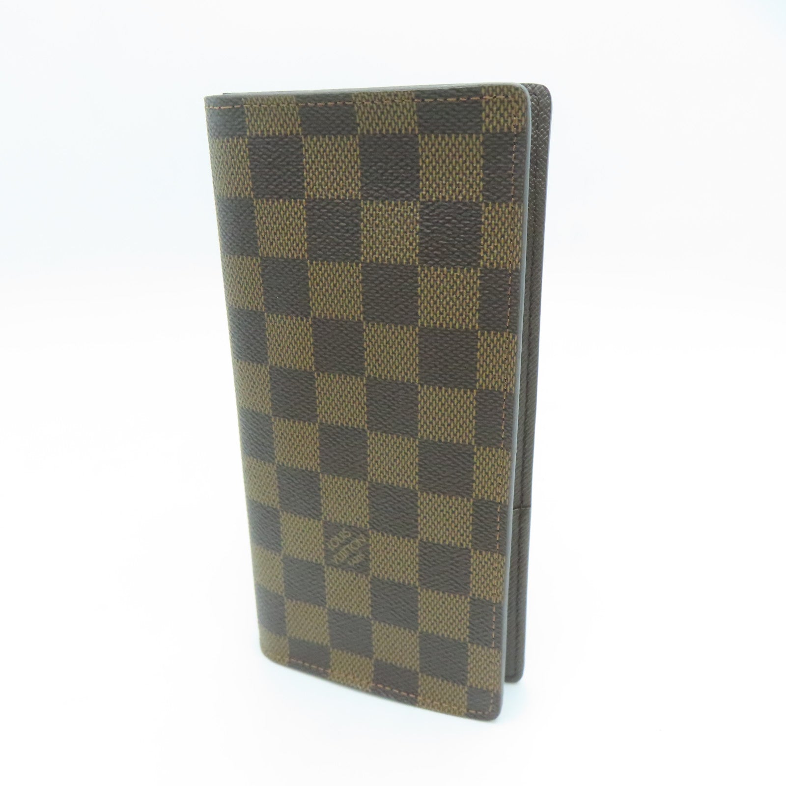 LOUIS VUITTON Damier Brazza金扣长钱包啡色