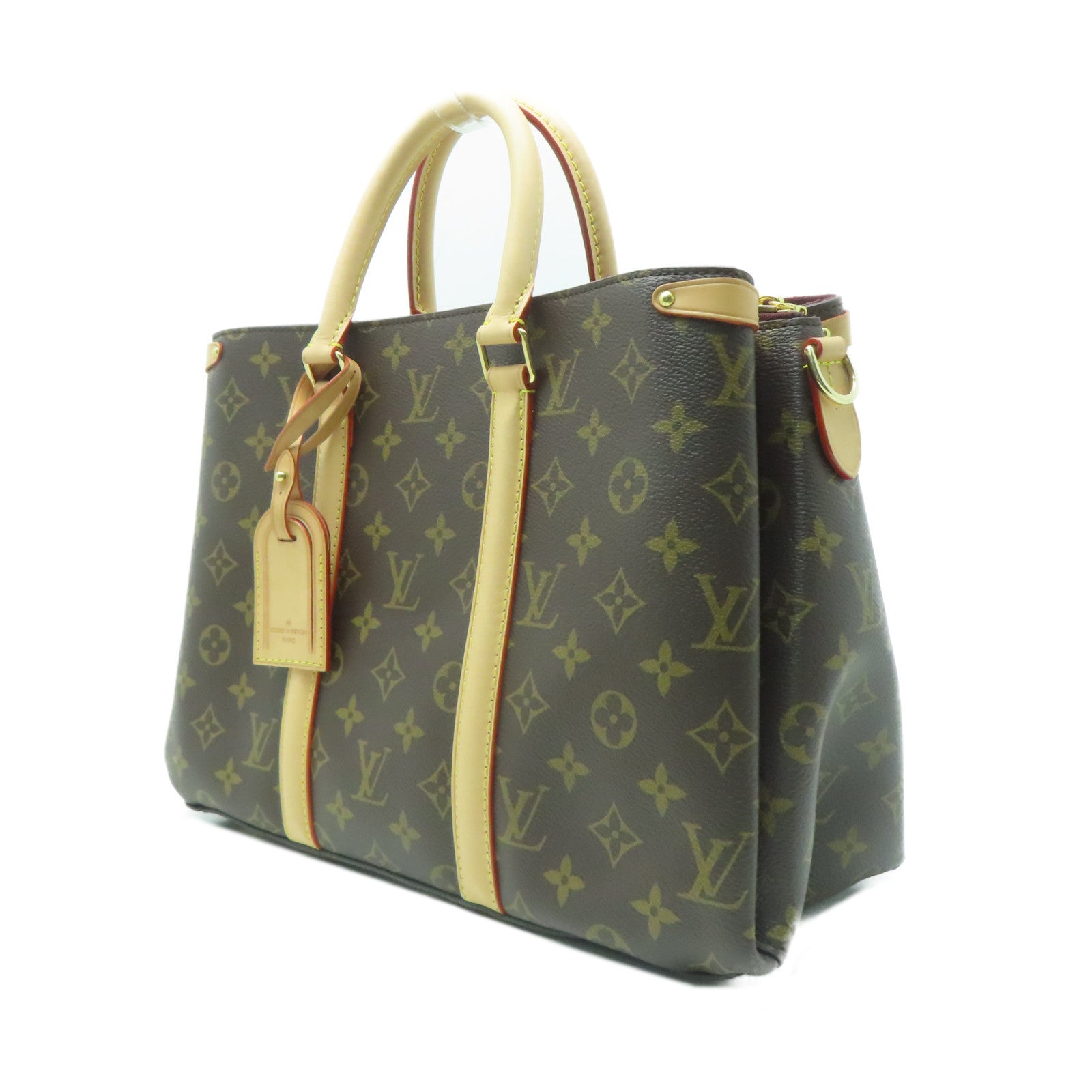 LOUIS VUITTON Monogram Soufflot BB金扣手挽肩背兩用袋啡色
