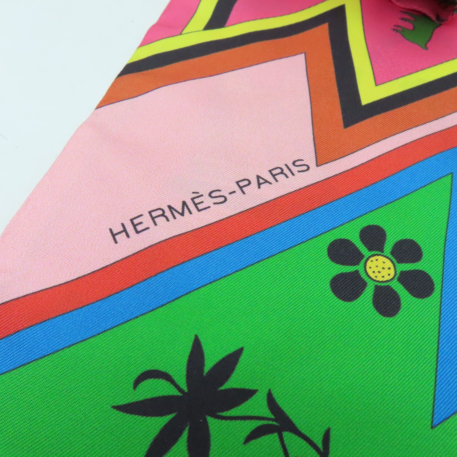 HERMES 絲質Maxi Twilly絲巾彩色