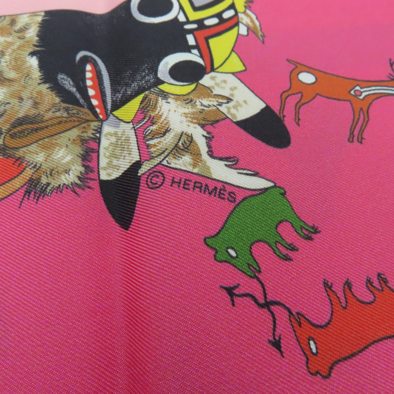 HERMES 絲質Maxi Twilly絲巾彩色