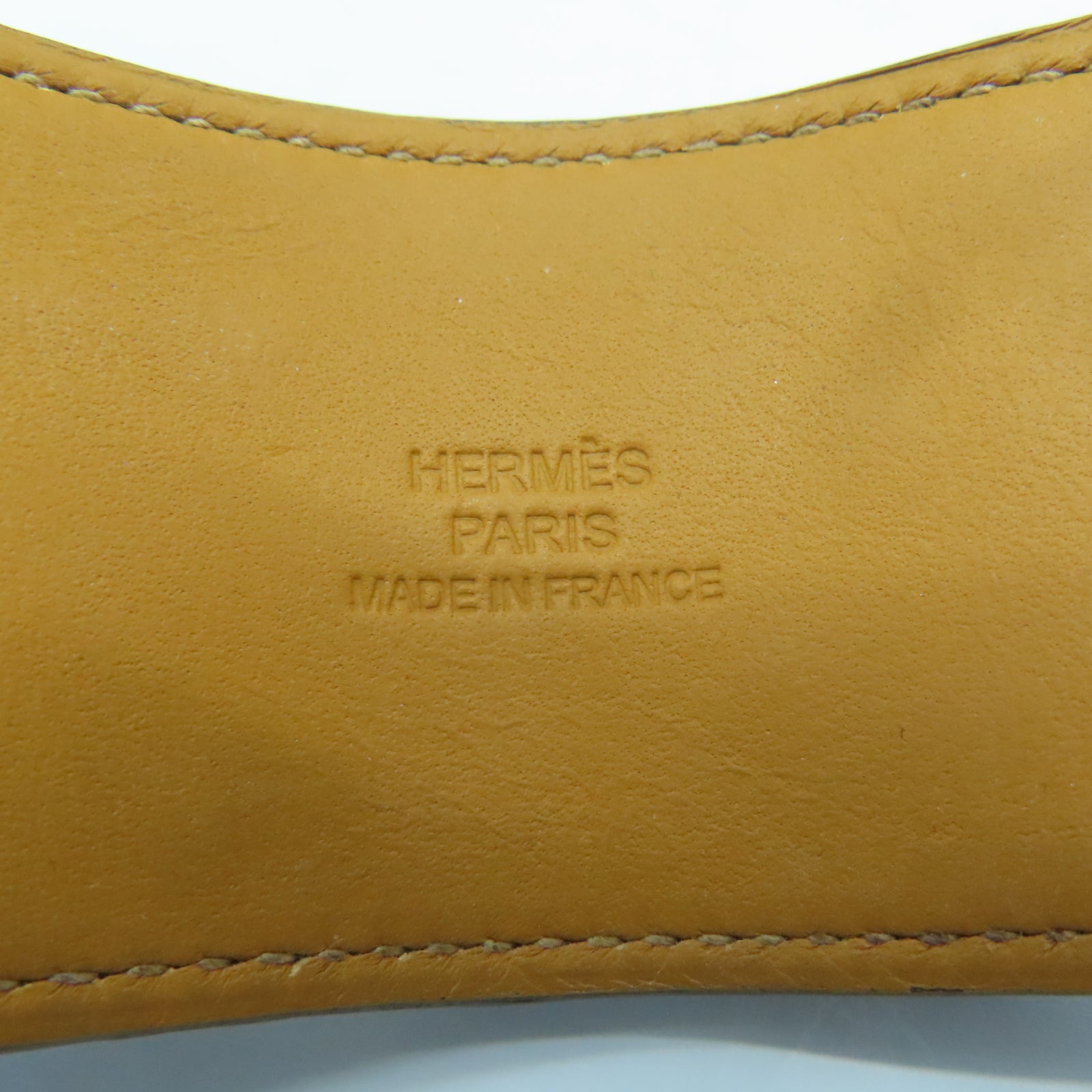 HERMES Epsom皮革/金属CDC Bracelet銀扣手鐲Violet紫色