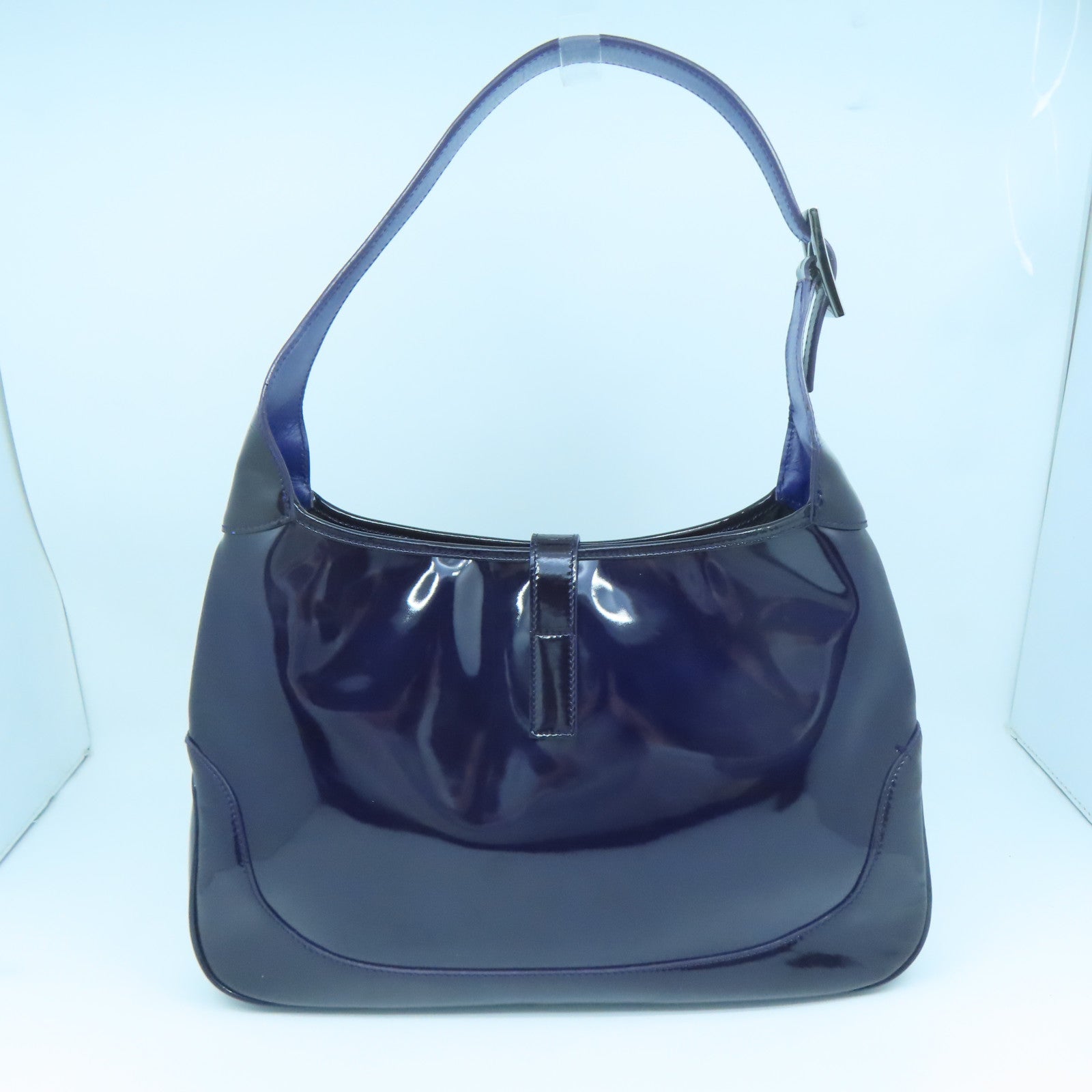 GUCCI 【激減優惠】漆皮皮革Handbag銀扣手挽袋紫色