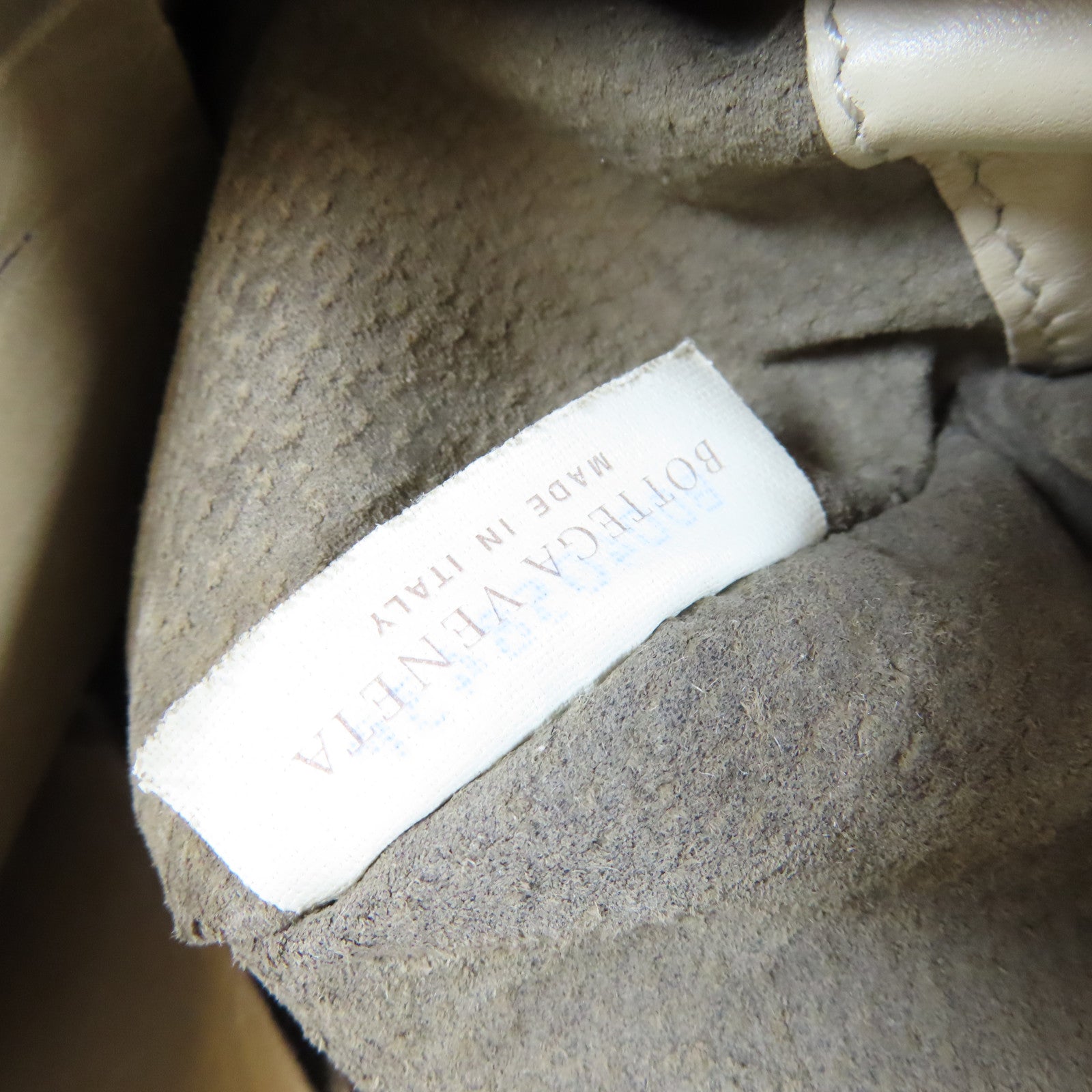 BOTTEGA VENETA 織紋牛皮皮革Shoulder Bag銀扣肩背袋米色