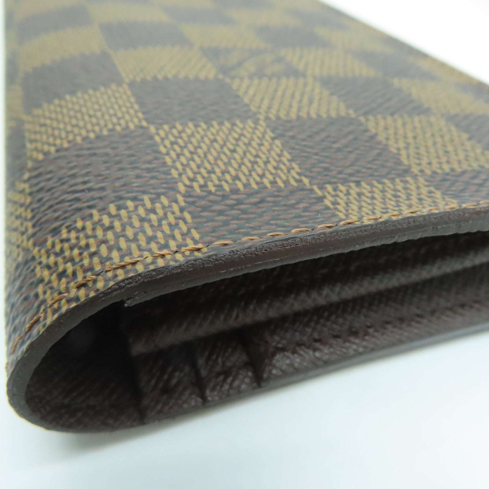 LOUIS VUITTON Damier Brazza金扣长钱包啡色