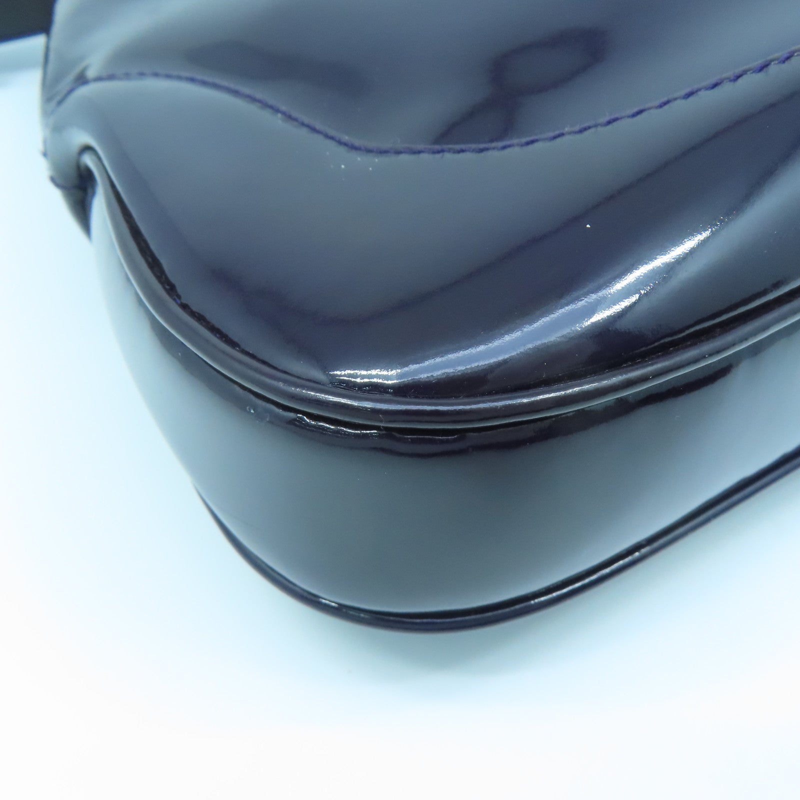 GUCCI 【激減優惠】漆皮皮革Handbag銀扣手挽袋紫色