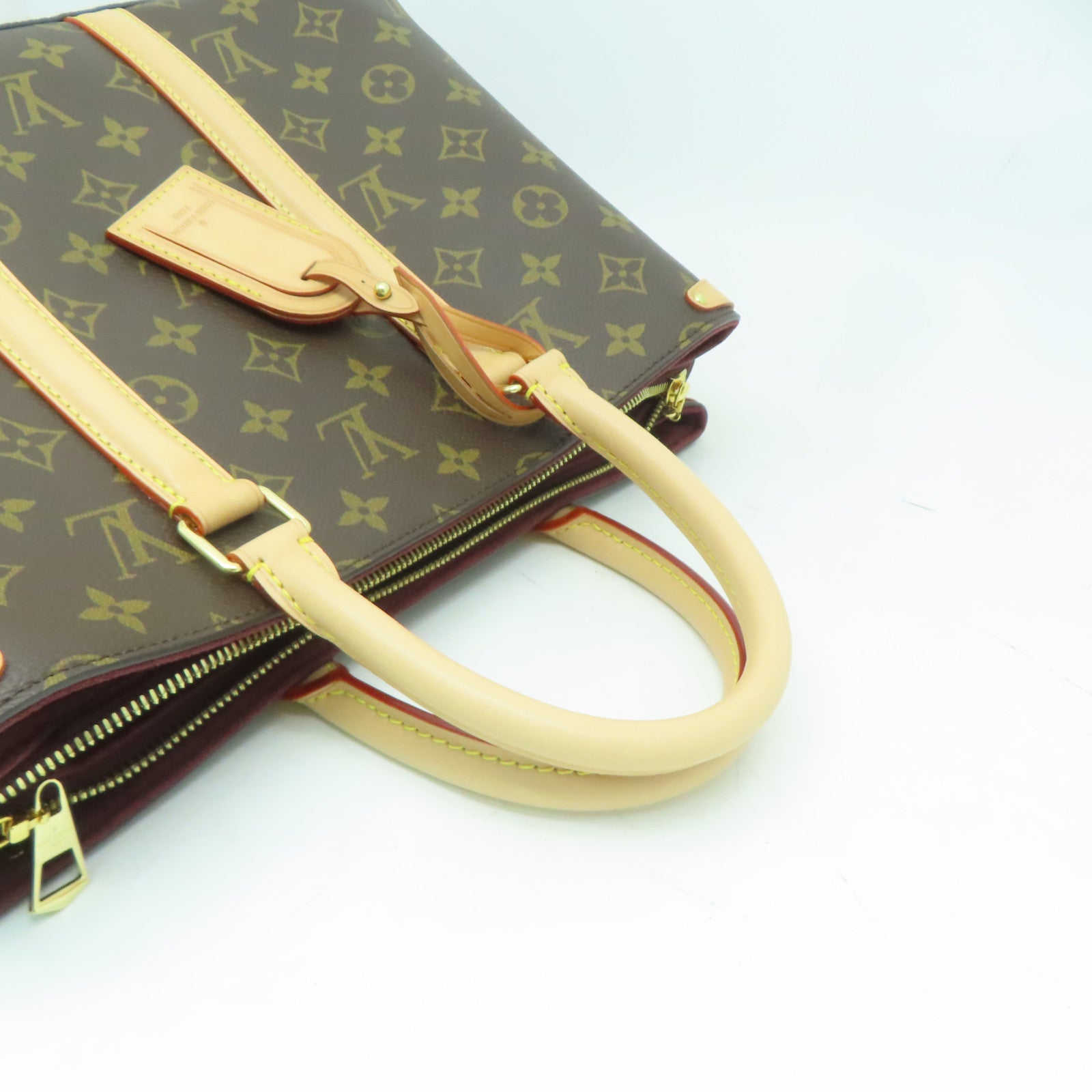 LOUIS VUITTON Monogram Soufflot BB金扣手挽肩背兩用袋啡色