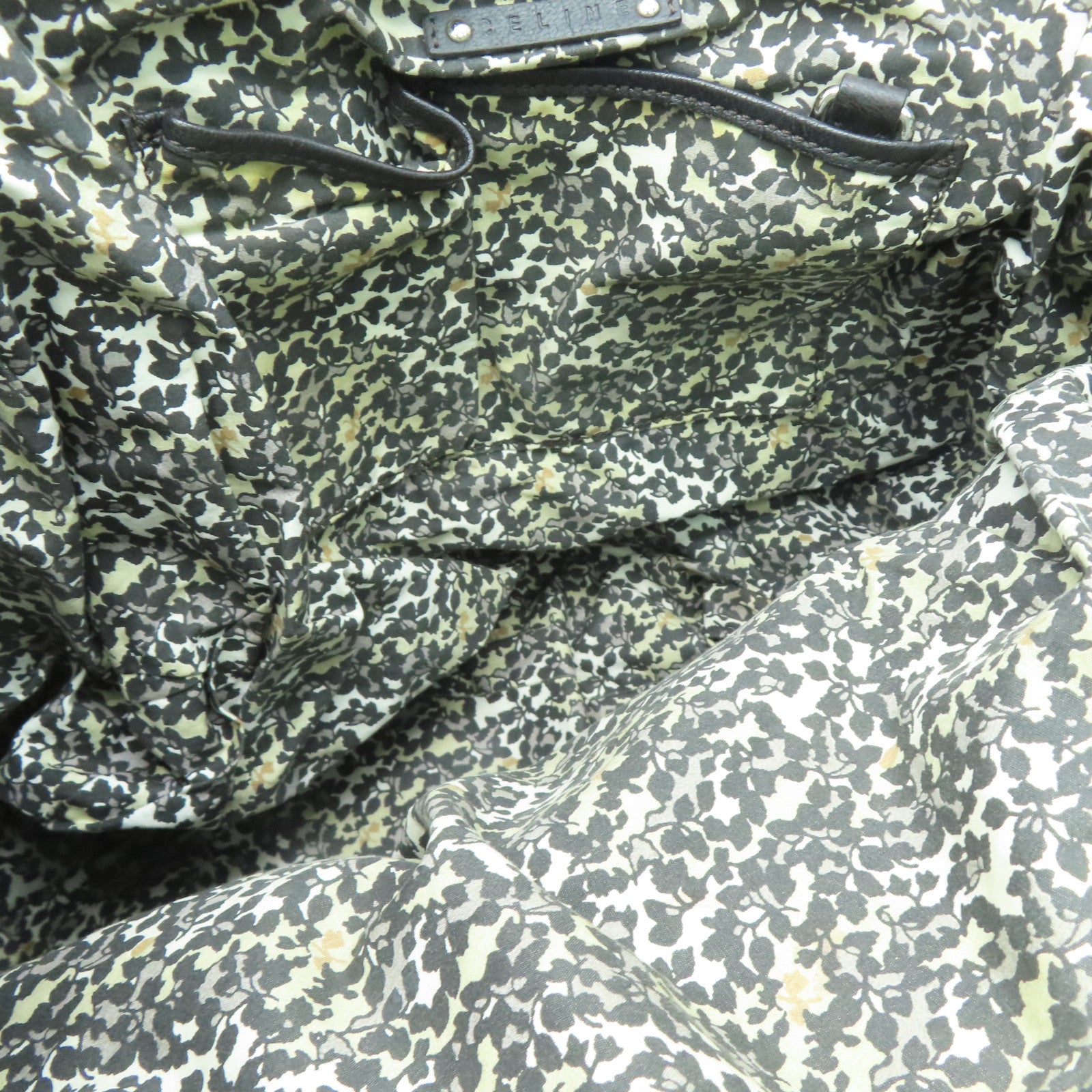 CELINE 帆布Shoulder Bag银扣肩背袋黑色