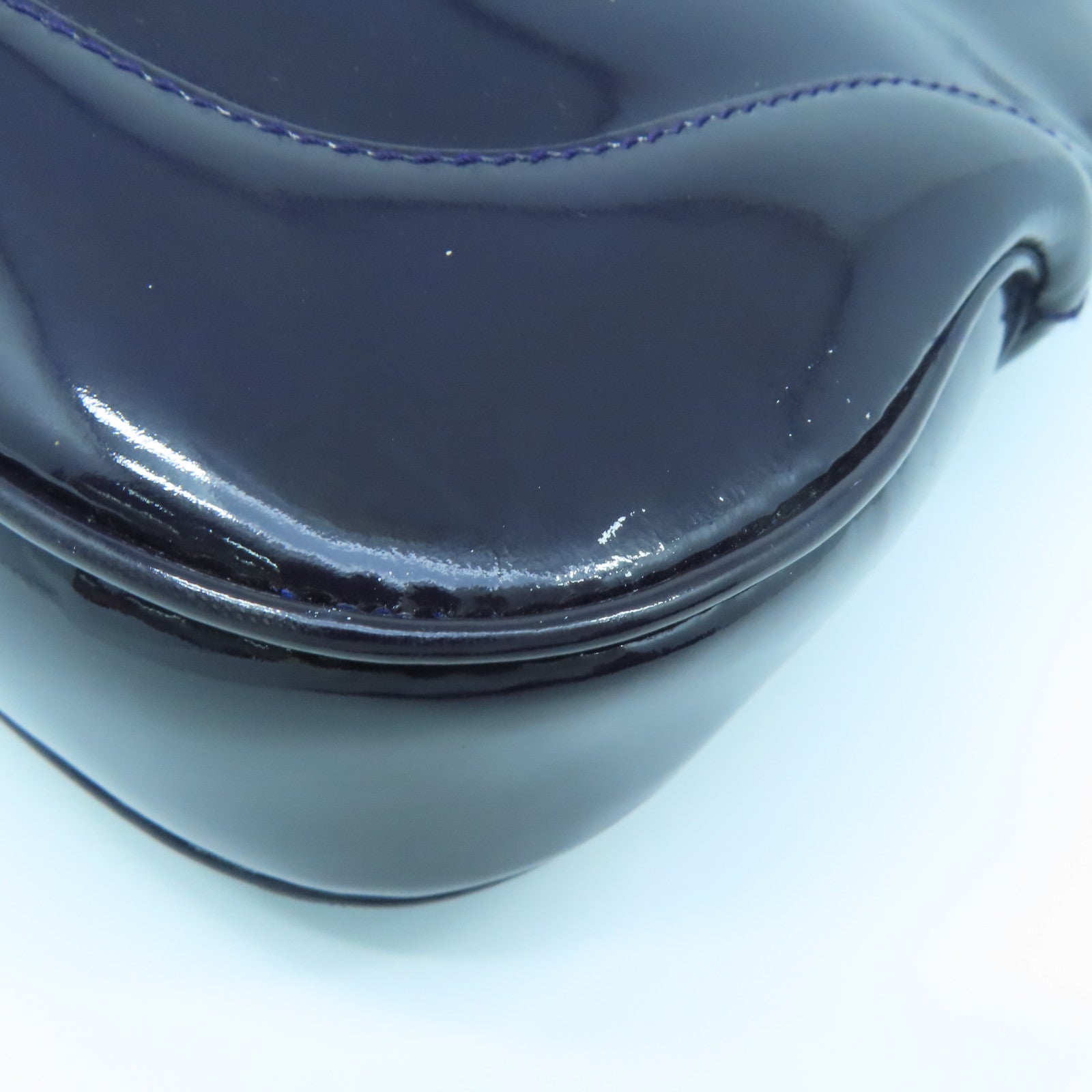 GUCCI 【激減優惠】漆皮皮革Handbag銀扣手挽袋紫色