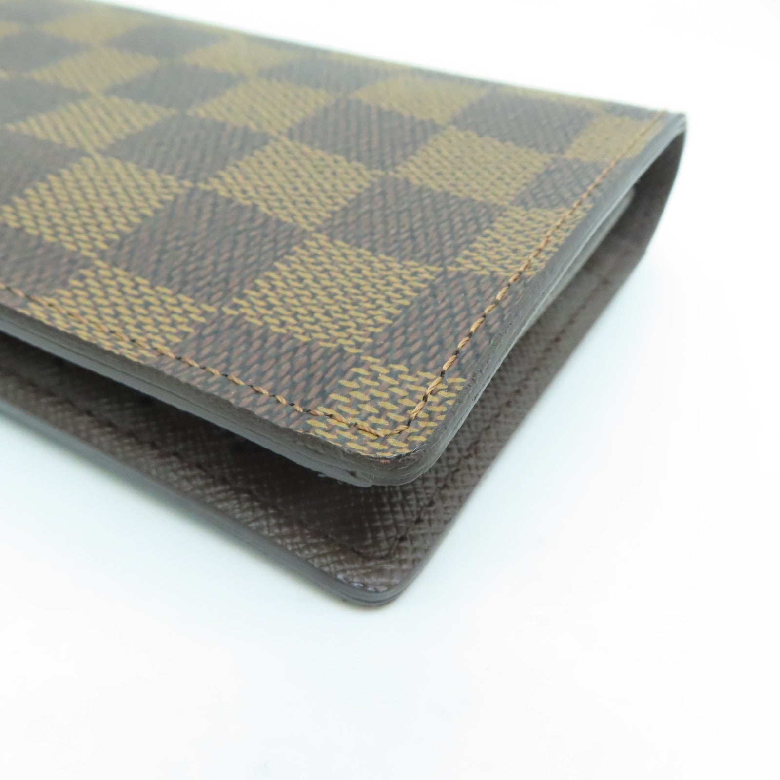 LOUIS VUITTON Damier Brazza金扣长钱包啡色