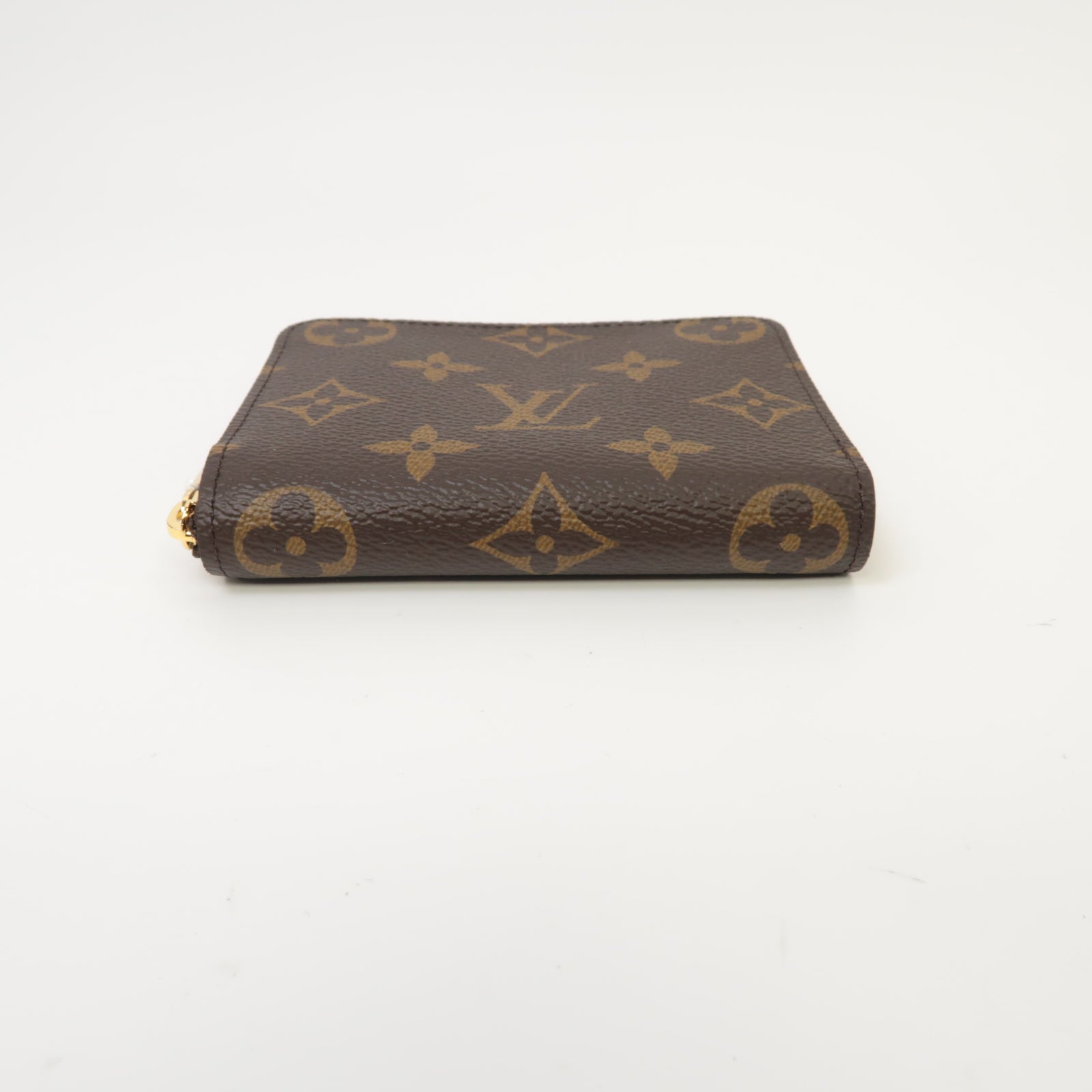 LOUIS VUITTON Monogram Zippy Coin Case金扣零錢包棕色