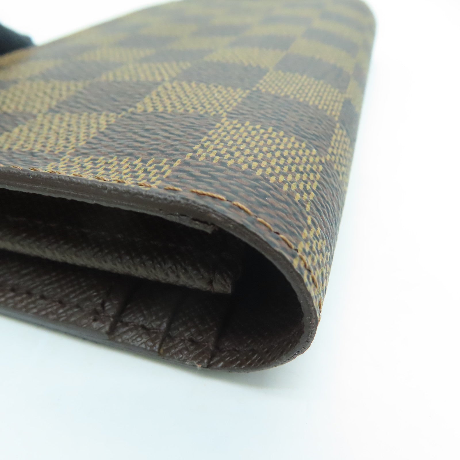 LOUIS VUITTON Damier Brazza金扣长钱包啡色