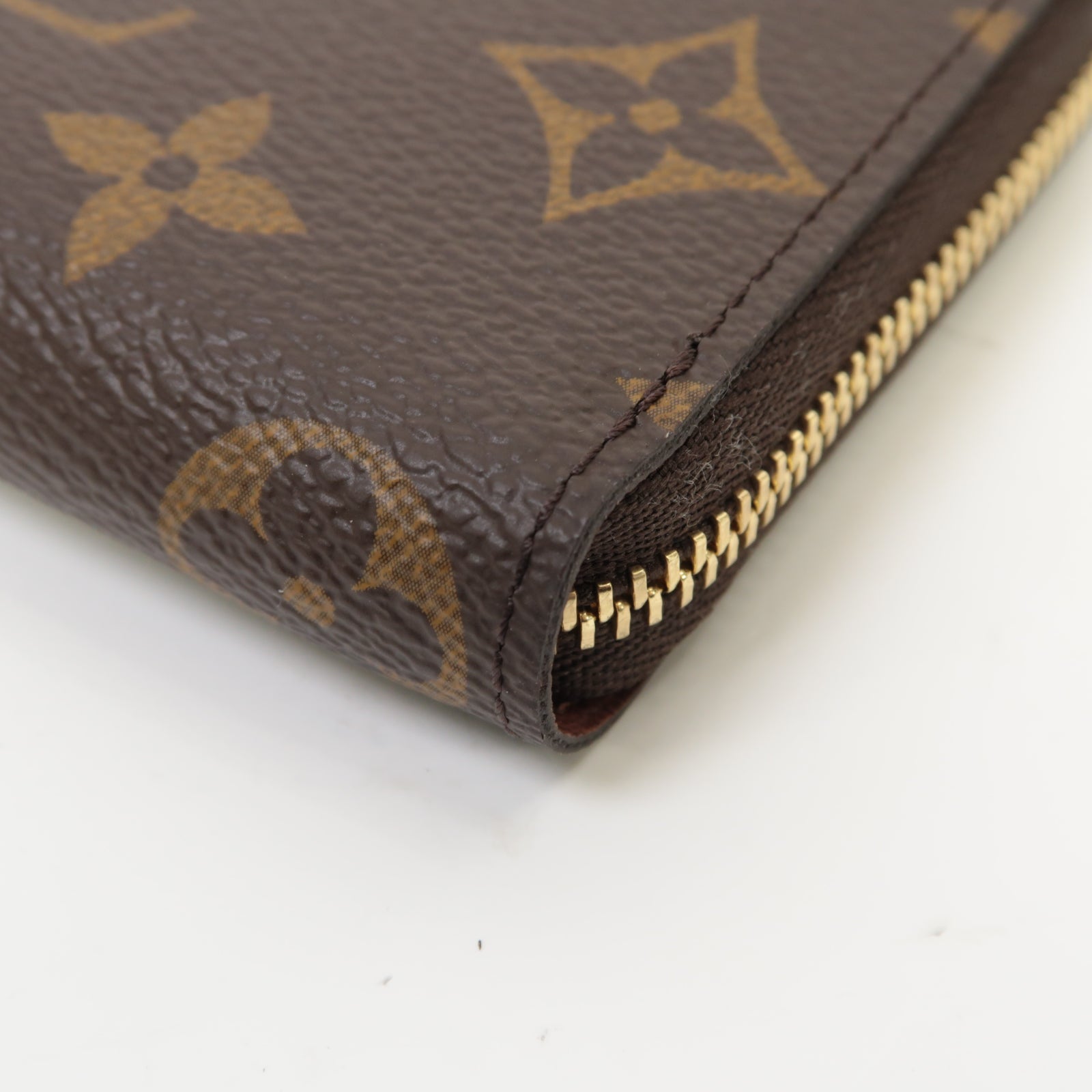 LOUIS VUITTON Monogram Zippy Coin Case金扣零錢包棕色