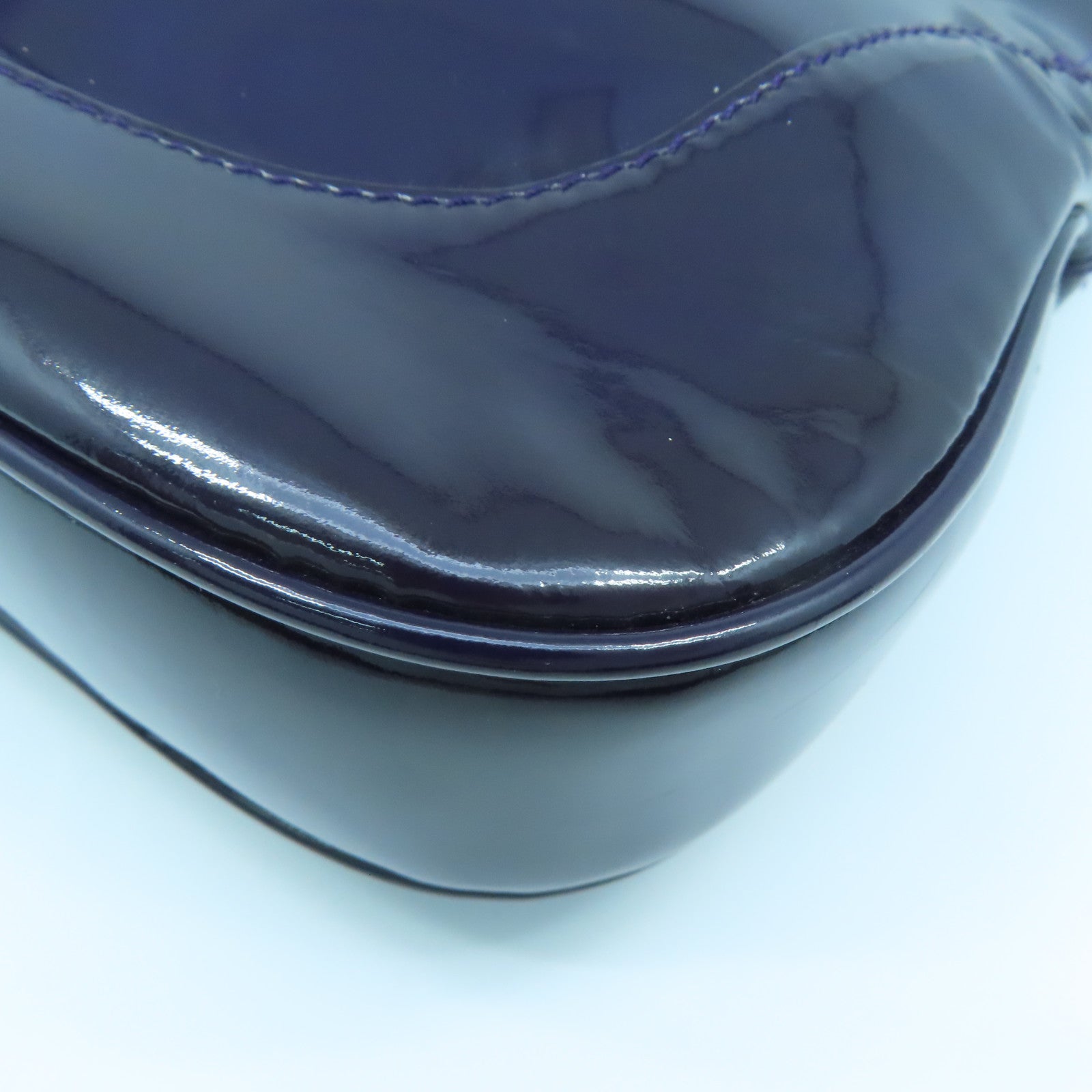 GUCCI 【激減優惠】漆皮皮革Handbag銀扣手挽袋紫色