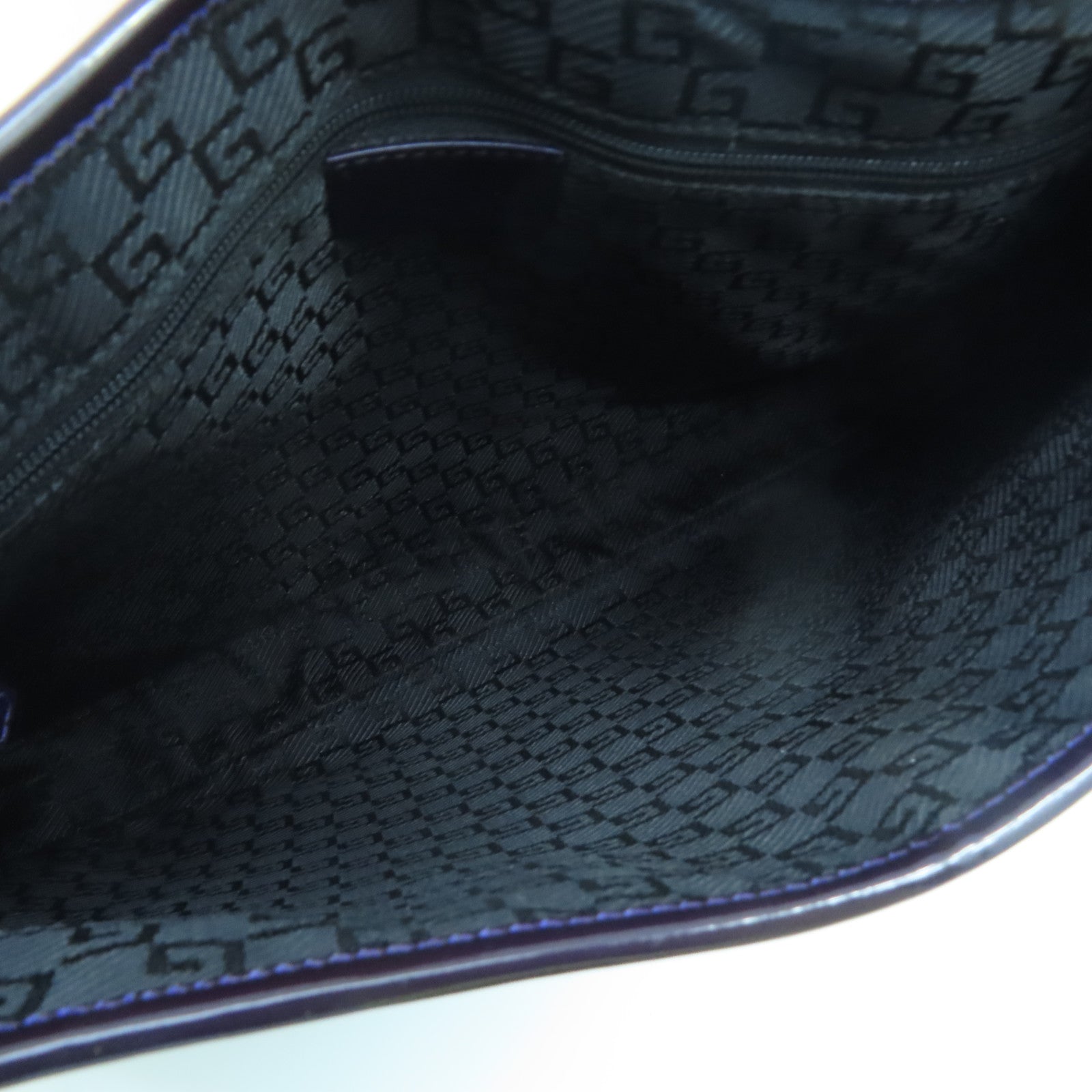 GUCCI 【激減優惠】漆皮皮革Handbag銀扣手挽袋紫色