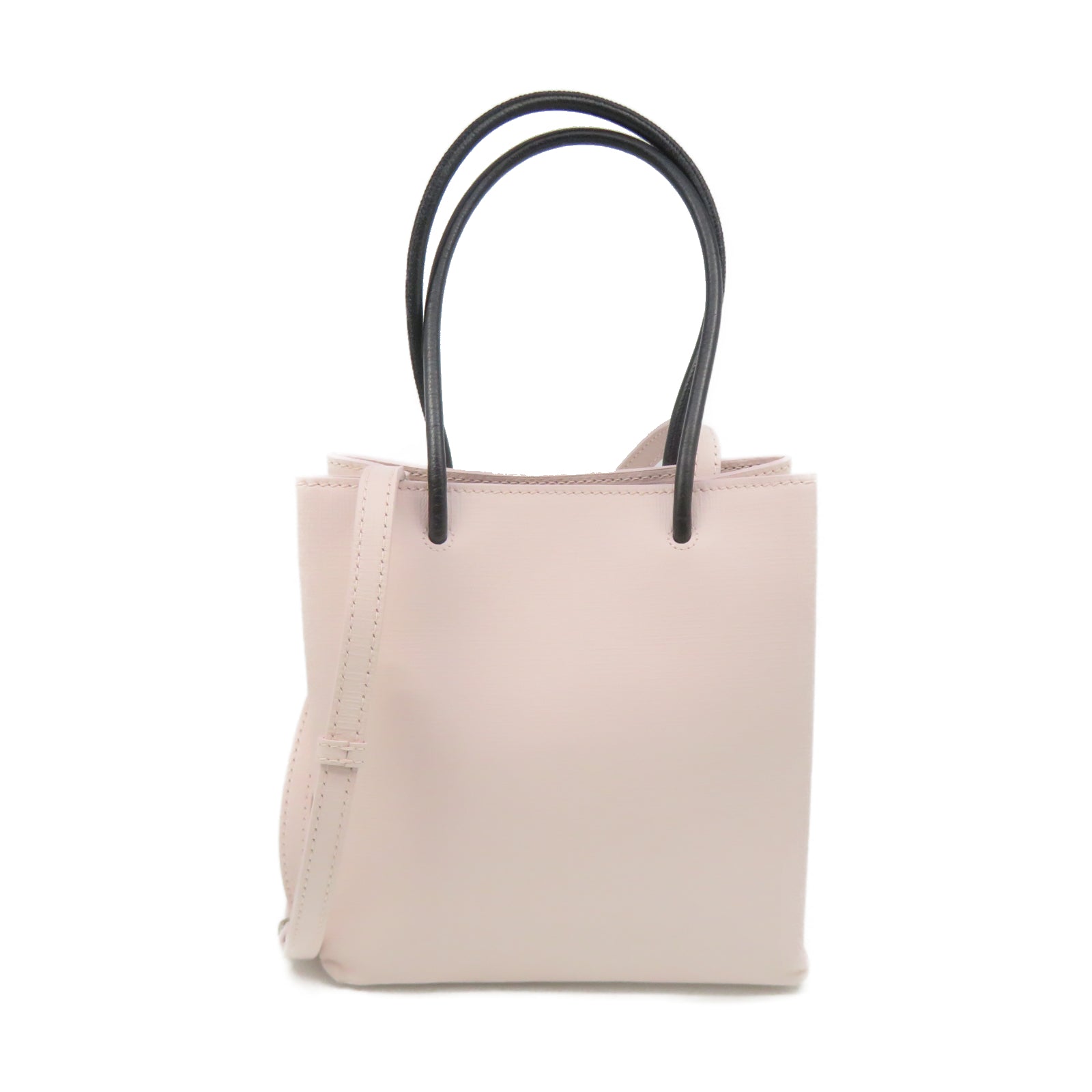 BALENCIAGA 牛皮皮革2 Way Shoulder銀扣手挽肩背兩用袋粉紅色