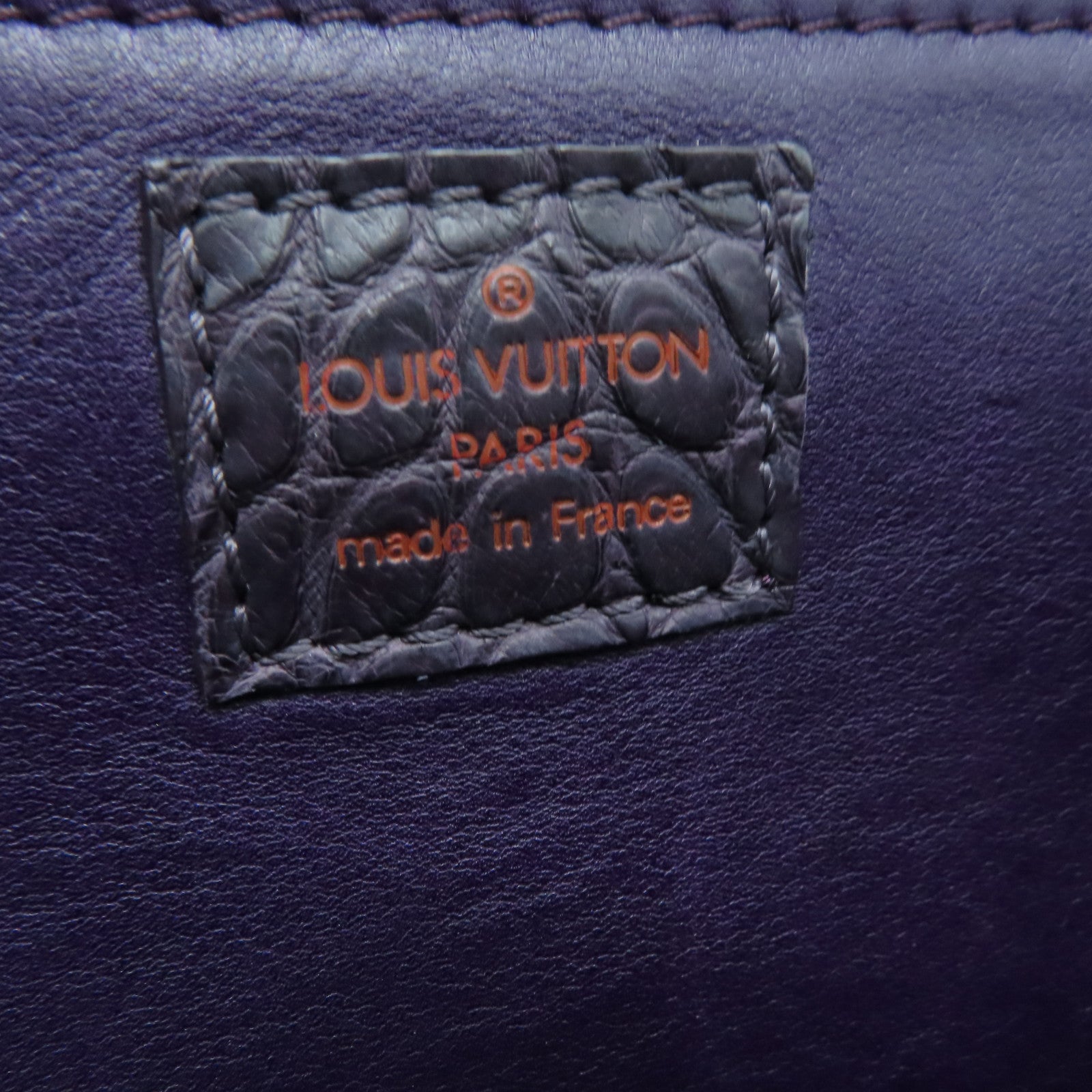 LOUIS VUITTON [Sharp discount] velvet / crocodile / ostrich leather Llyde Mon Shoulder gold buckle shoulder bag purple