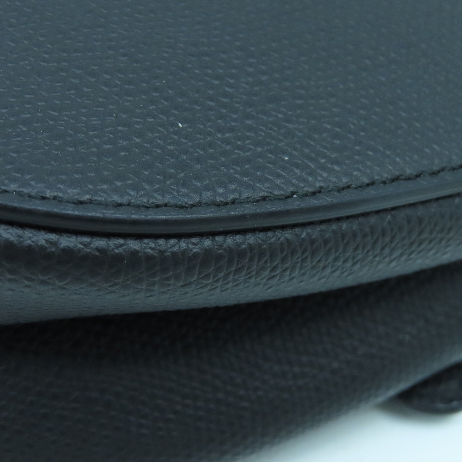 Dior 牛皮皮革Saddle Bag金扣手挽袋黑色