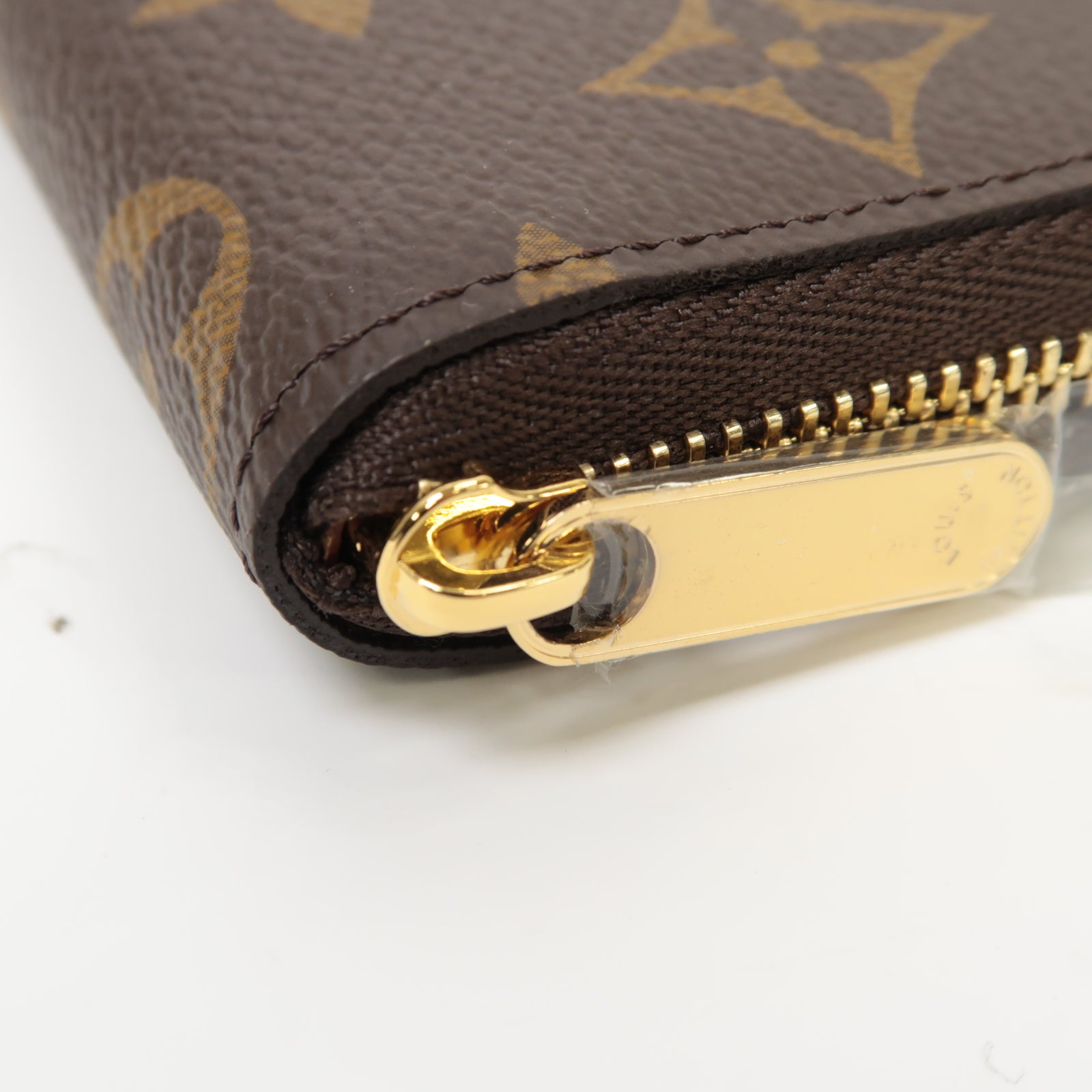 LOUIS VUITTON Monogram Zippy Coin Case金扣零錢包棕色