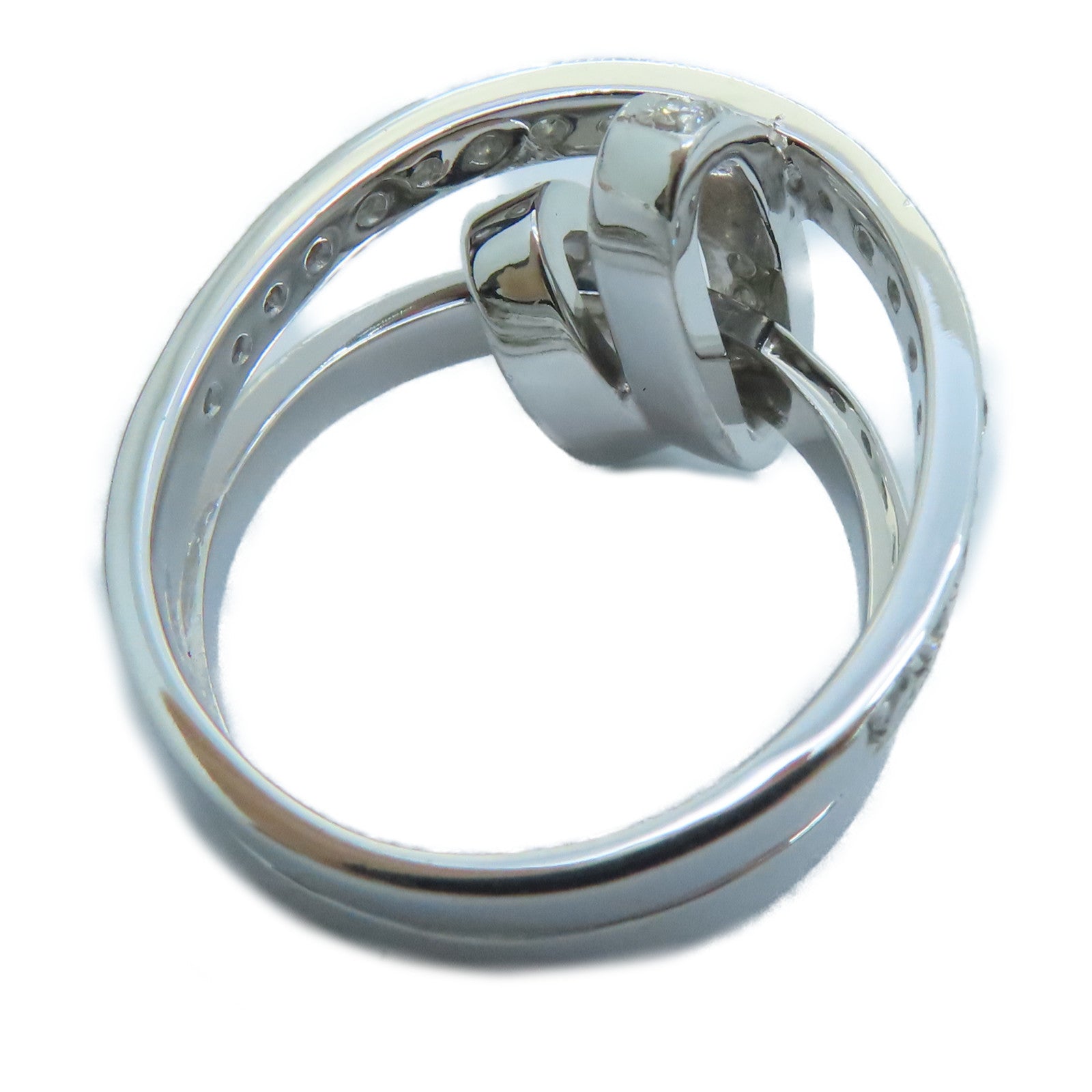 JEWELRY [Sharp Discount] 18K White Gold Diamond Ring US#6