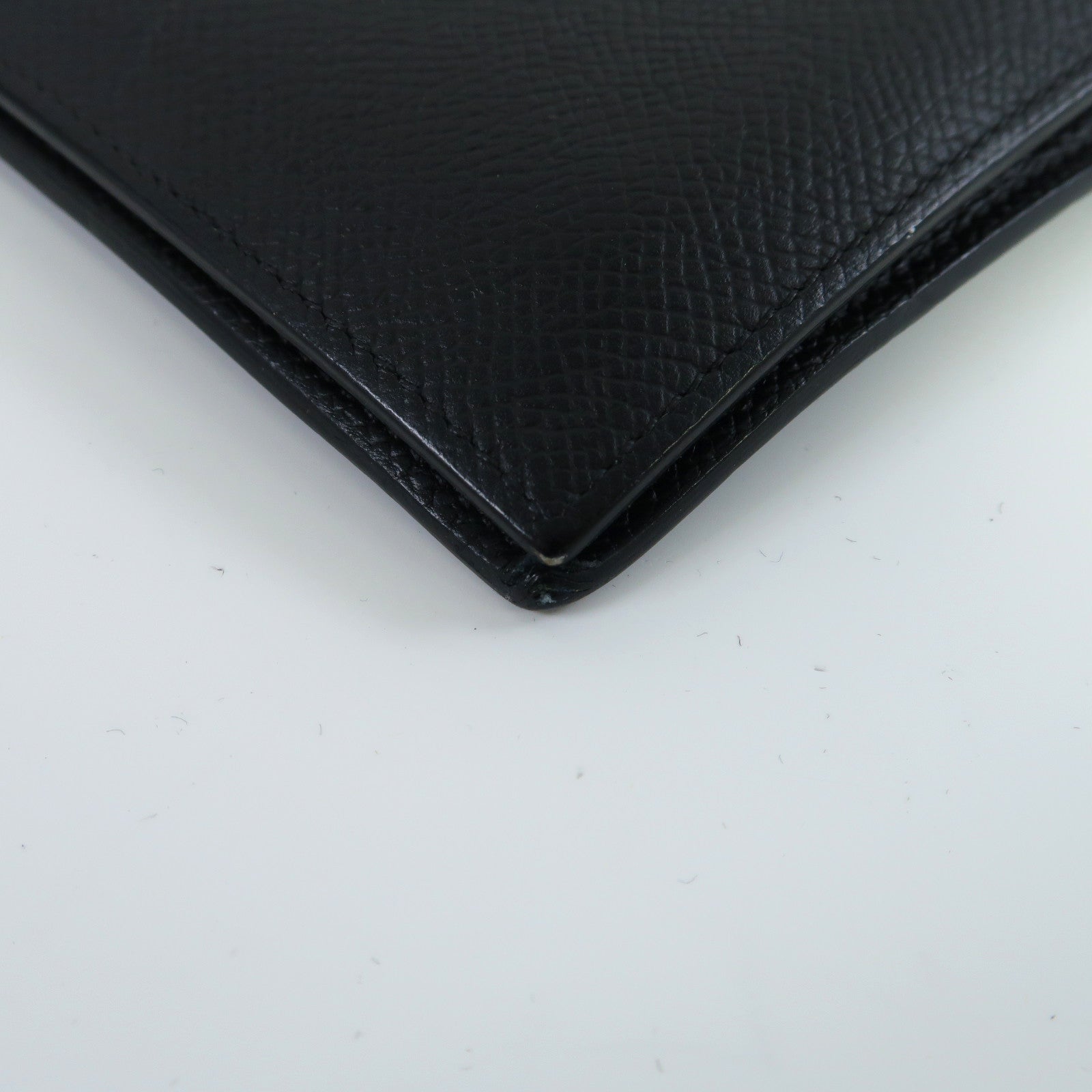 HERMES Epsom皮革Citizen Twill Compact Card Holder Wallet錢包黑色
