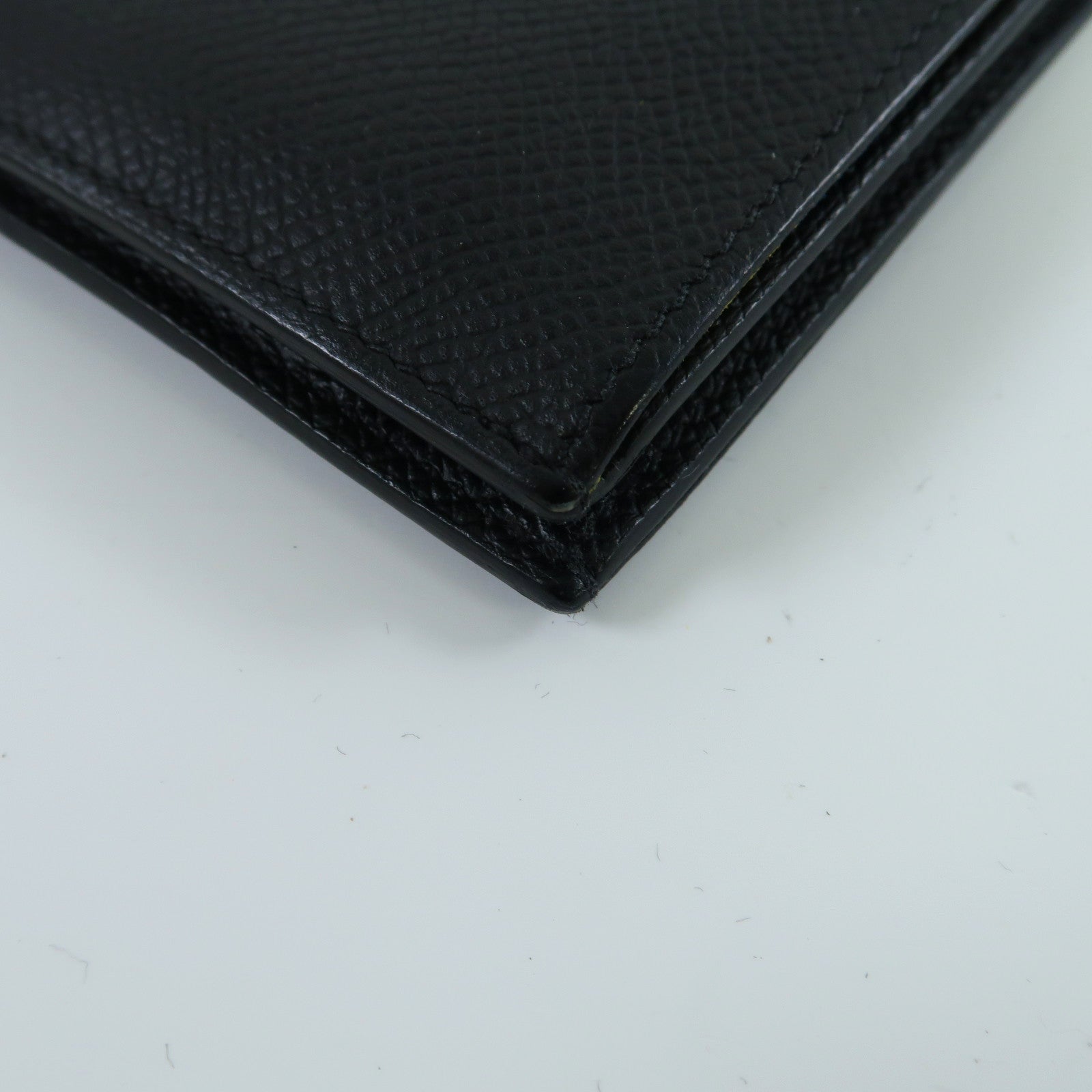 HERMES Epsom皮革Citizen Twill Compact Card Holder Wallet錢包黑色