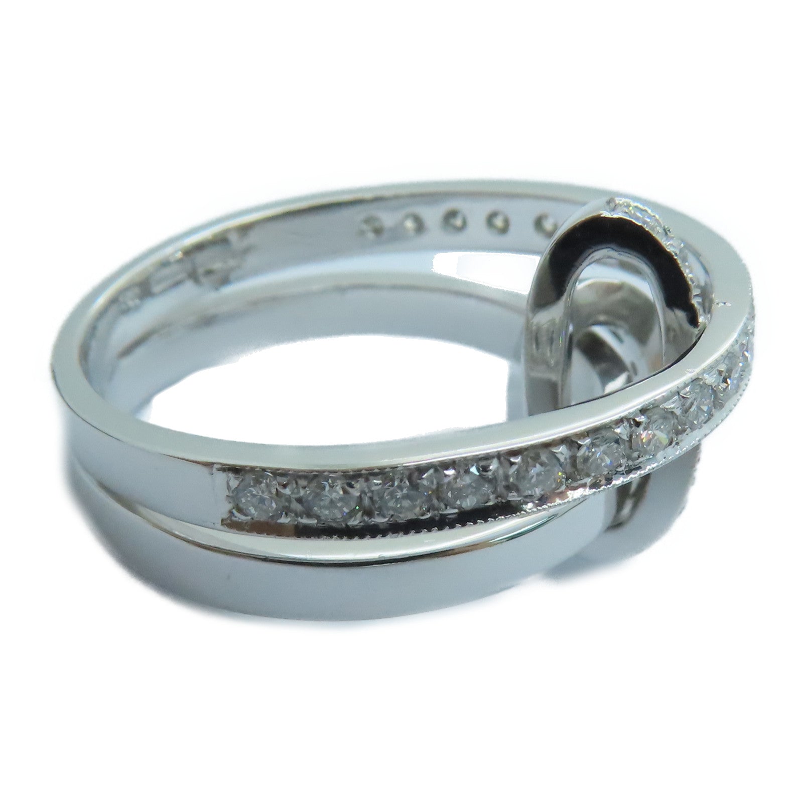 JEWELRY [Sharp Discount] 18K White Gold Diamond Ring US#6