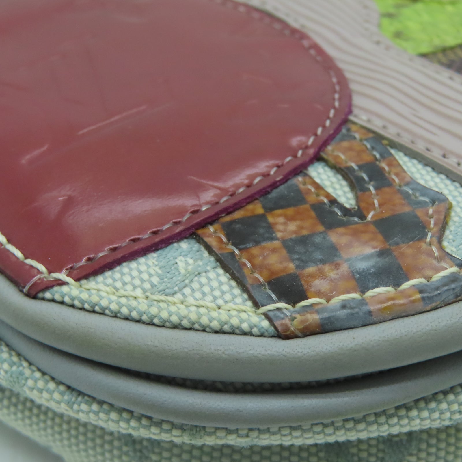 LOUIS VUITTON Monogram Mini lin Musette Conte Du Defil银扣肩背袋灰色
