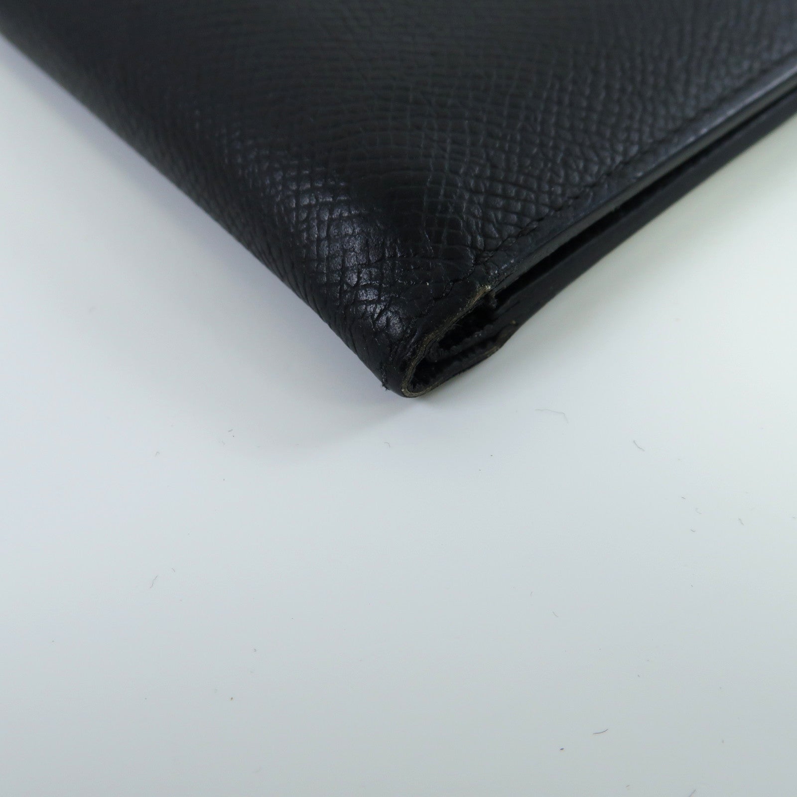 HERMES Epsom皮革Citizen Twill Compact Card Holder Wallet錢包黑色