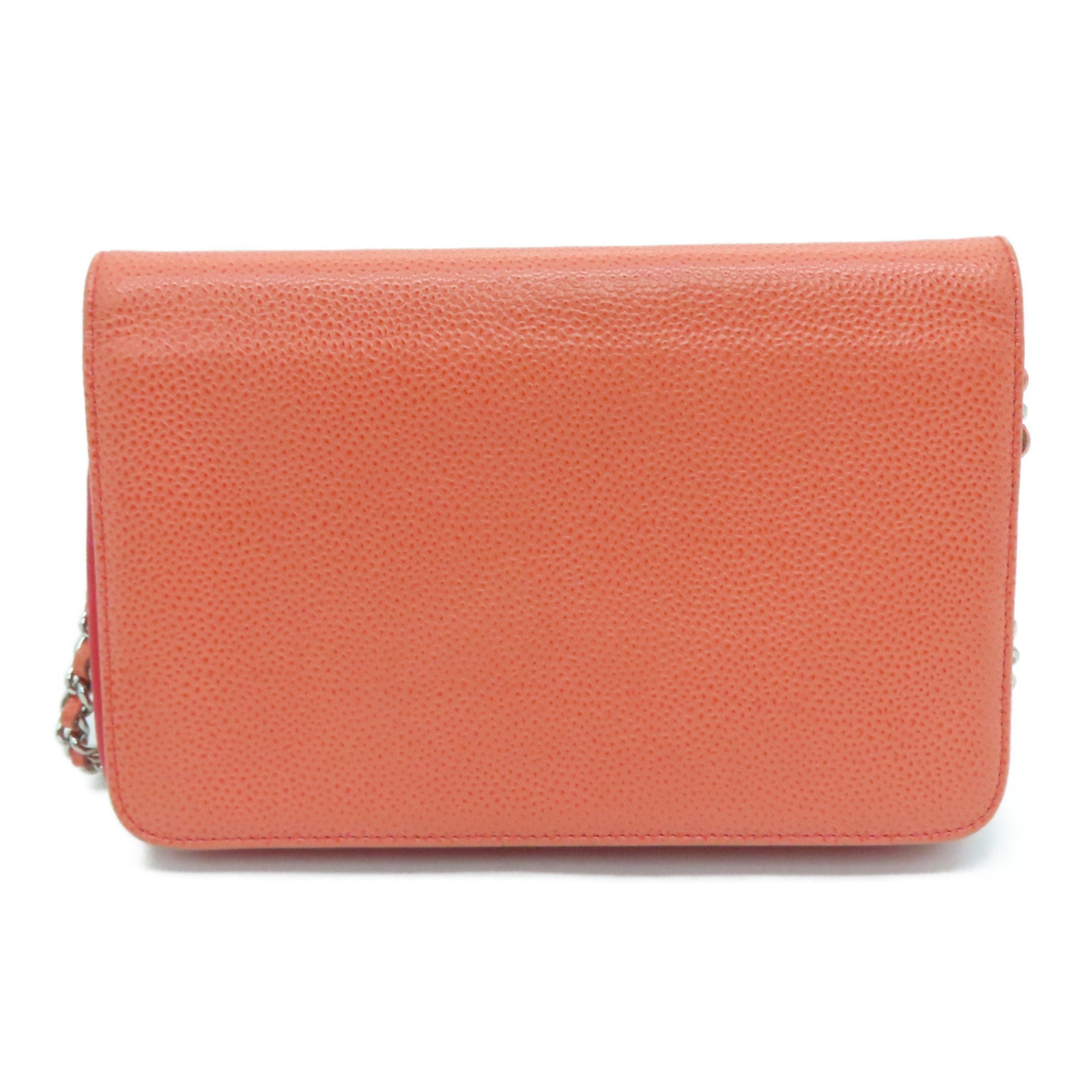 CHANEL [Sharp Discount] Caviar Leather Chain Shoulder Silver Buckle Shoulder Bag Pink