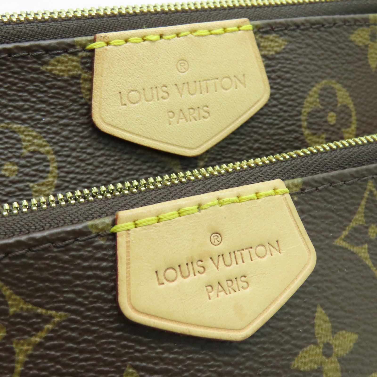 LOUIS VUITTON Monogram Multi Pochette Accessoires金扣肩背袋啡色