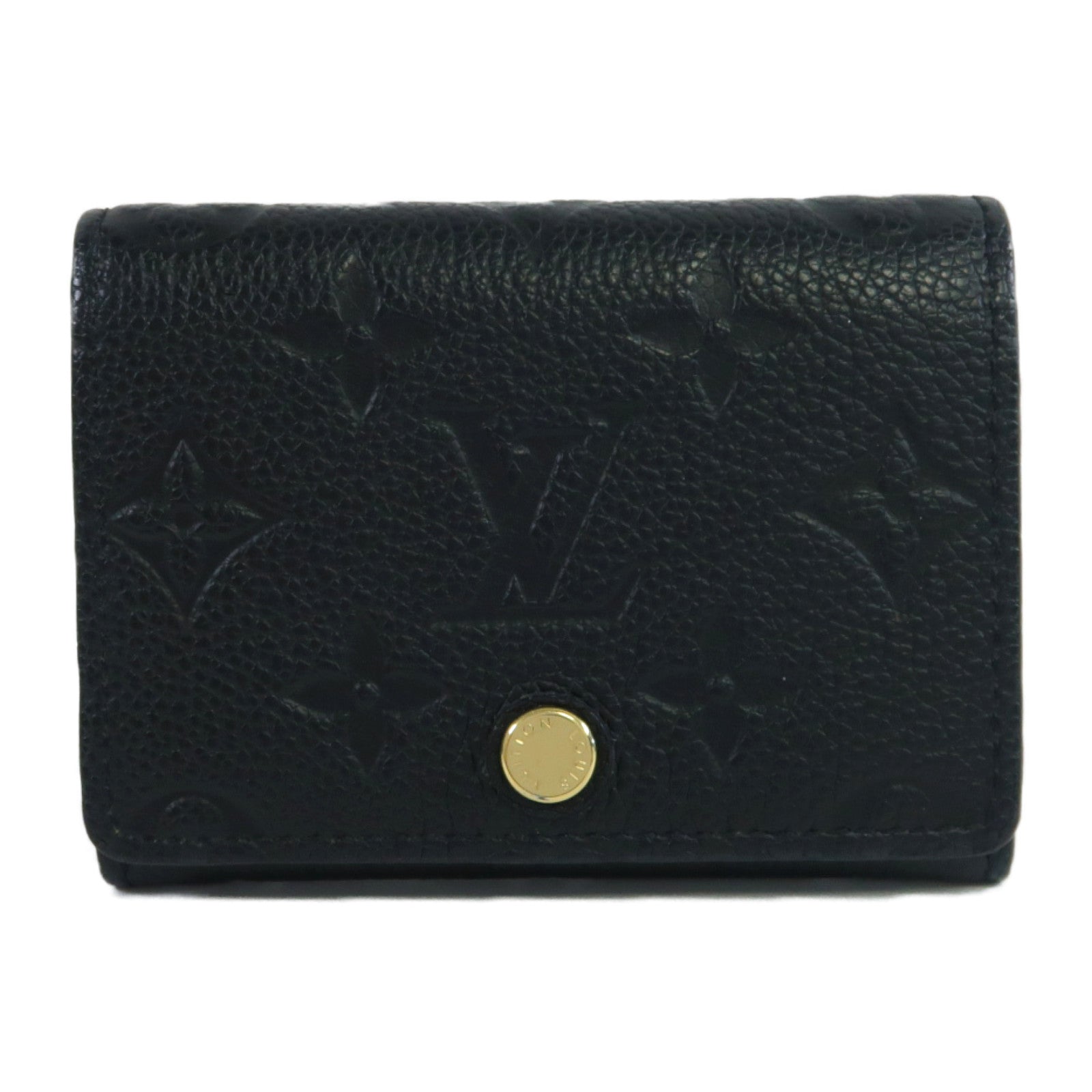 LOUIS VUITTON Monogram Empreinte Business Card Holder金扣卡片套黑色