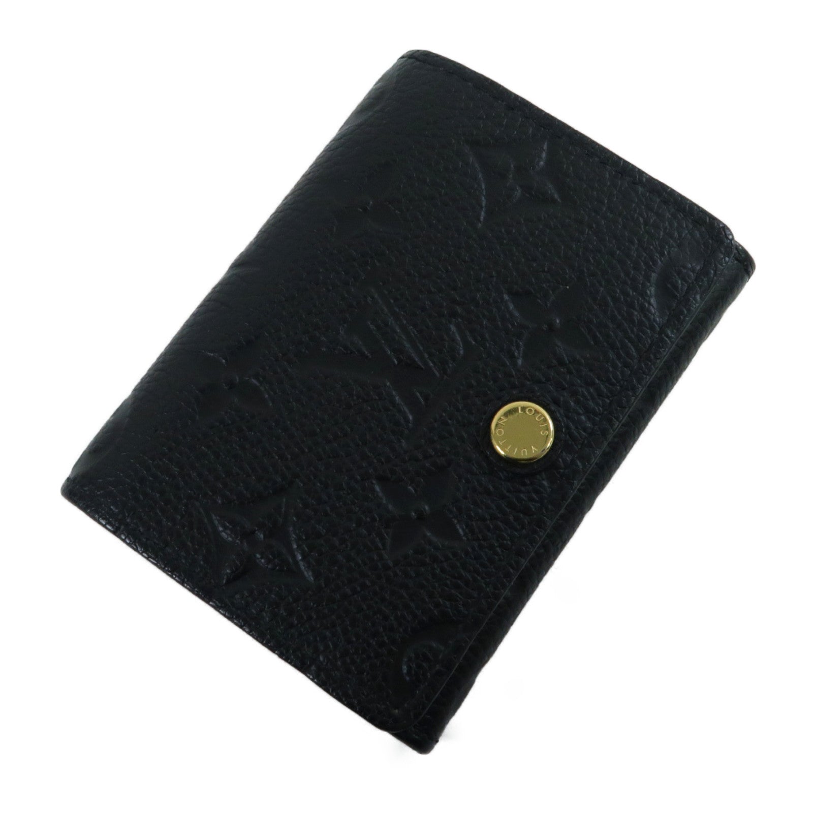 LOUIS VUITTON Monogram Empreinte Business Card Holder金扣卡片套黑色