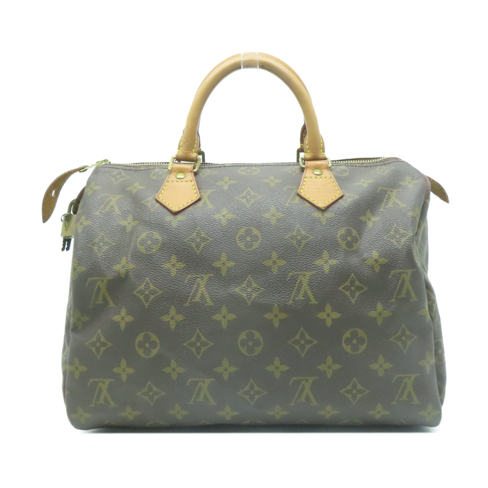 LOUIS VUITTON Monogram Speedy 30金扣手挽袋啡色