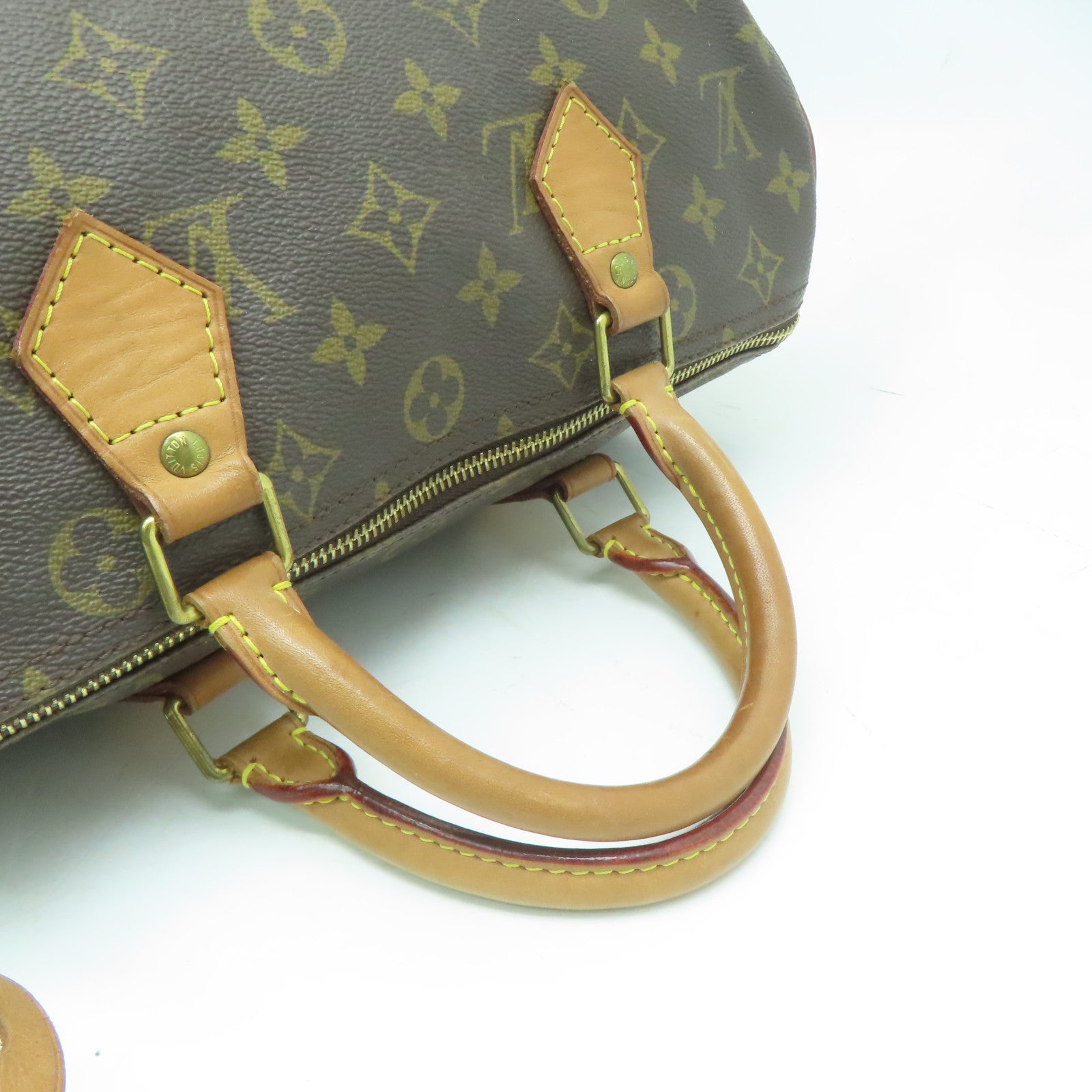 LOUIS VUITTON Monogram Speedy 30金扣手挽袋啡色