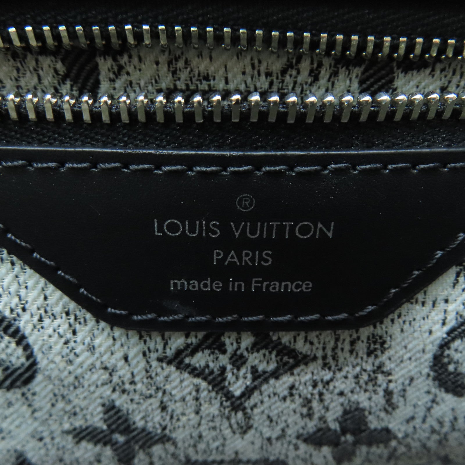 LOUIS VUITTON Monogram Jacquard Denim Speedy Bandouliere 25银扣手挽肩背两用袋灰色