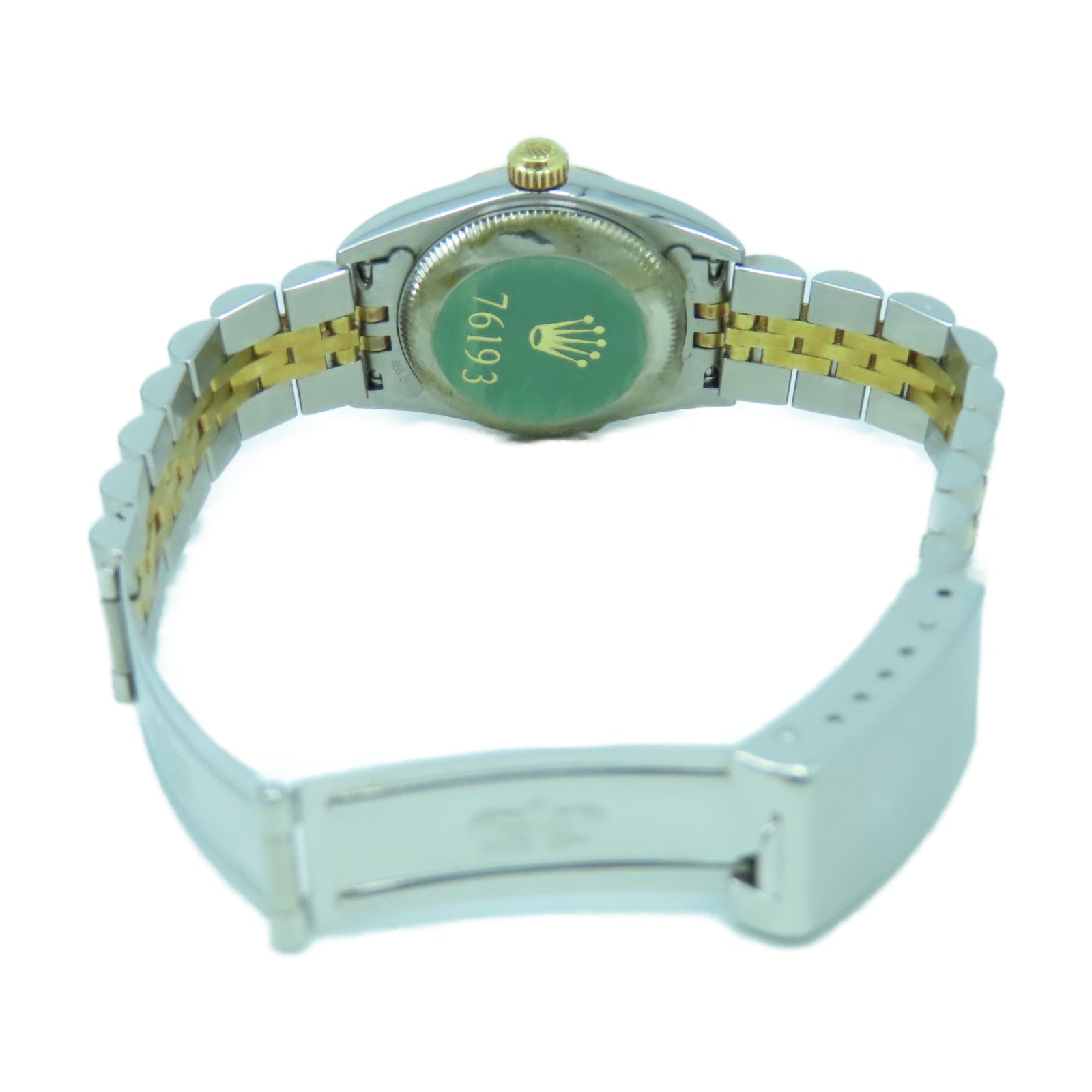 ROLEX 18K黃金/不鏽鋼Oyster Perpetual 24mm手錶銀色#14cm
