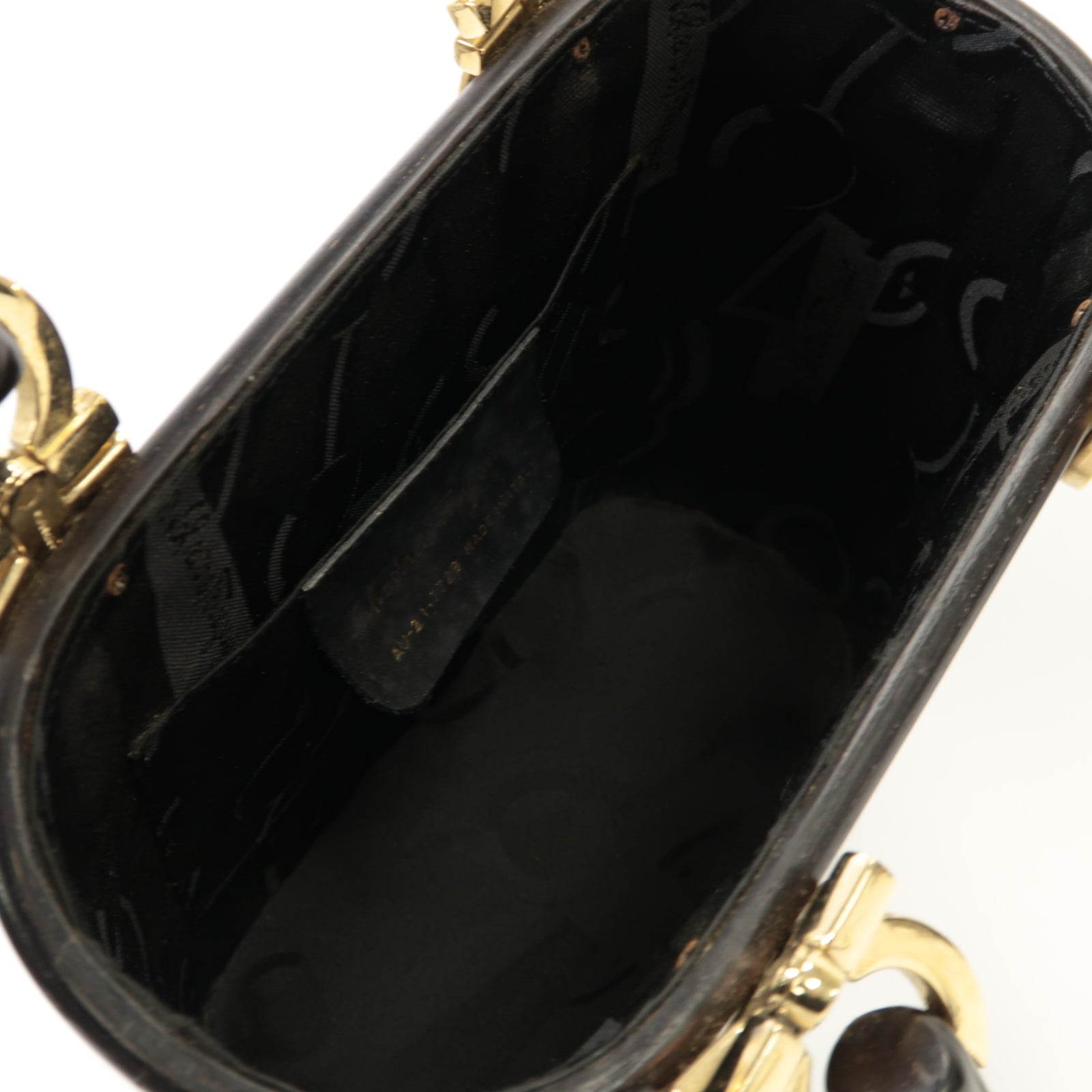 Salvatore Ferragamo 木質Gancini Bucket Bag金扣手挽袋啡色