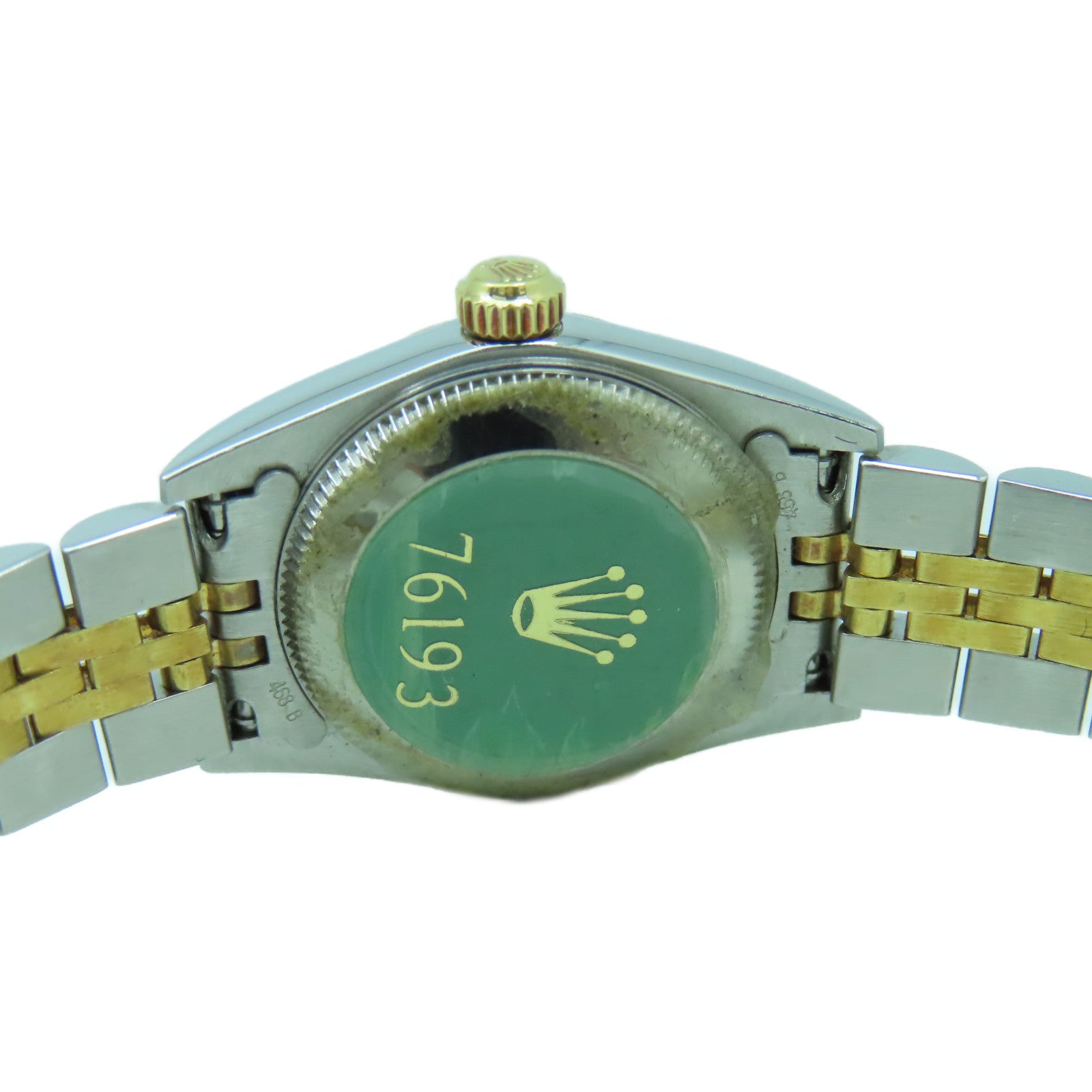 ROLEX 18K黃金/不鏽鋼Oyster Perpetual 24mm手錶銀色#14cm