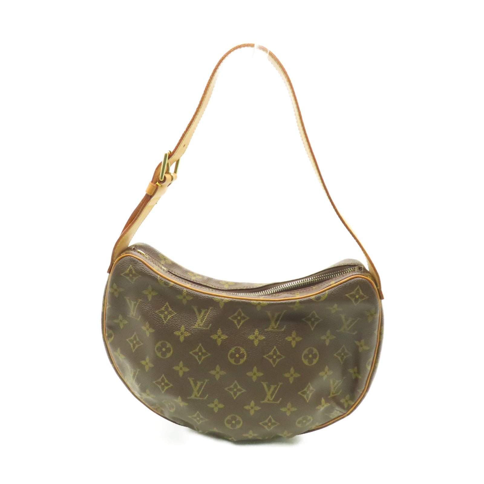 LOUIS VUITTON Monogram Croissant MM Shoulder Bag肩背袋啡色