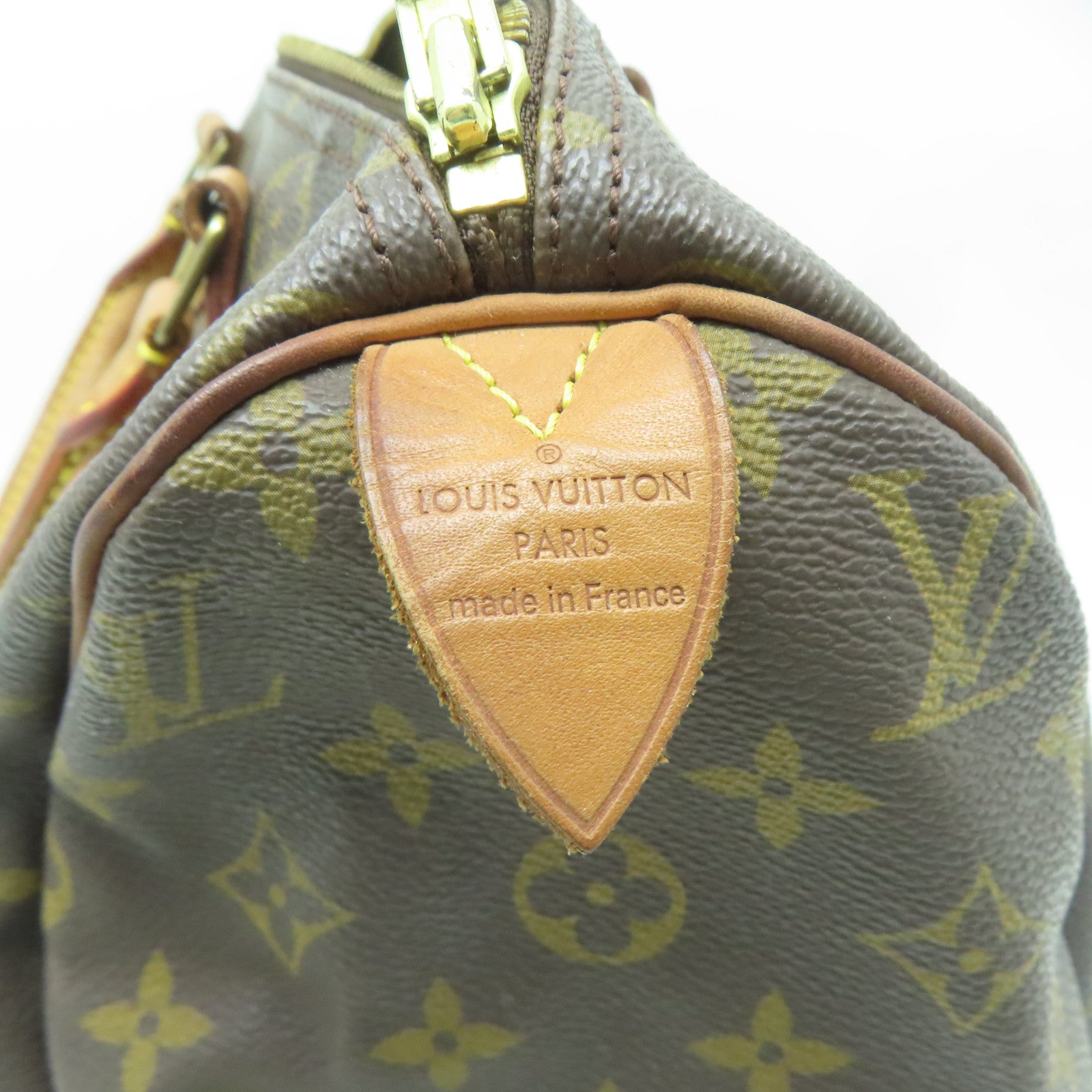 LOUIS VUITTON Monogram Speedy 30金扣手挽袋啡色
