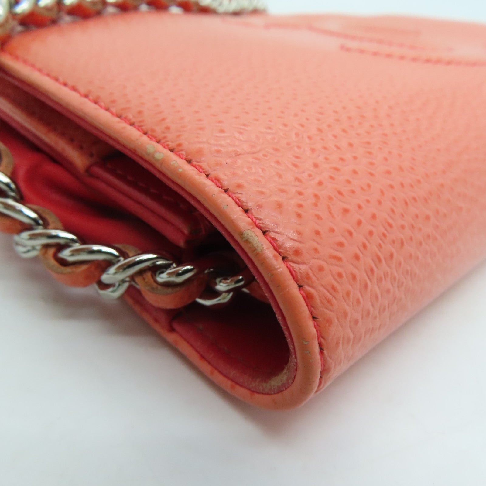 CHANEL [Sharp Discount] Caviar Leather Chain Shoulder Silver Buckle Shoulder Bag Pink