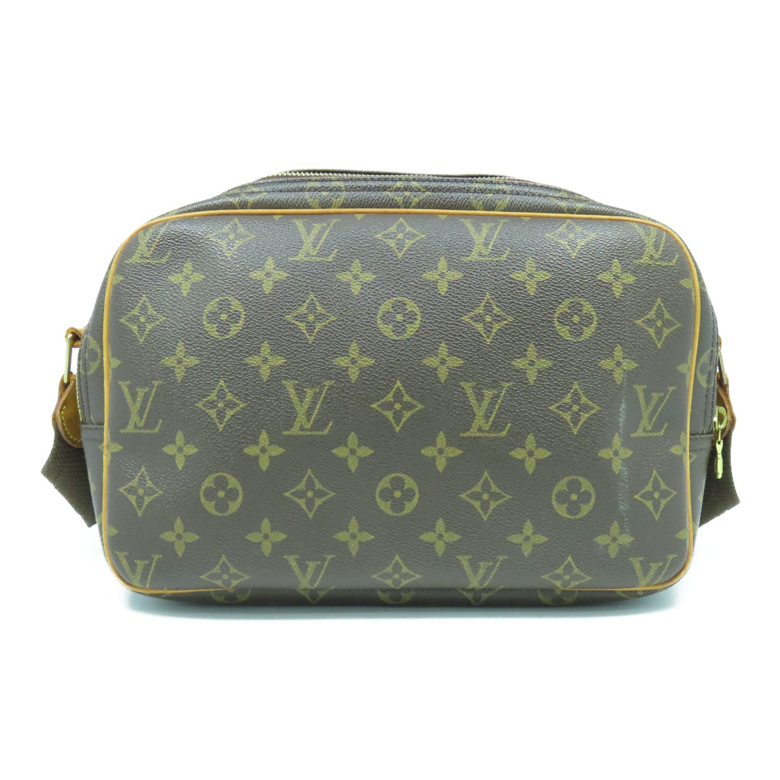 LOUIS VUITTON 【激減優惠】Monogram Reporter PM金扣肩背袋啡色