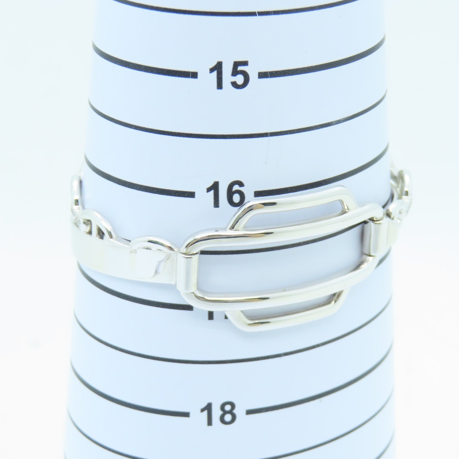 HERMES 【激減優惠】18K白金0.79ct鑽石Double Tour Collier De Chien Bracelet手鐲