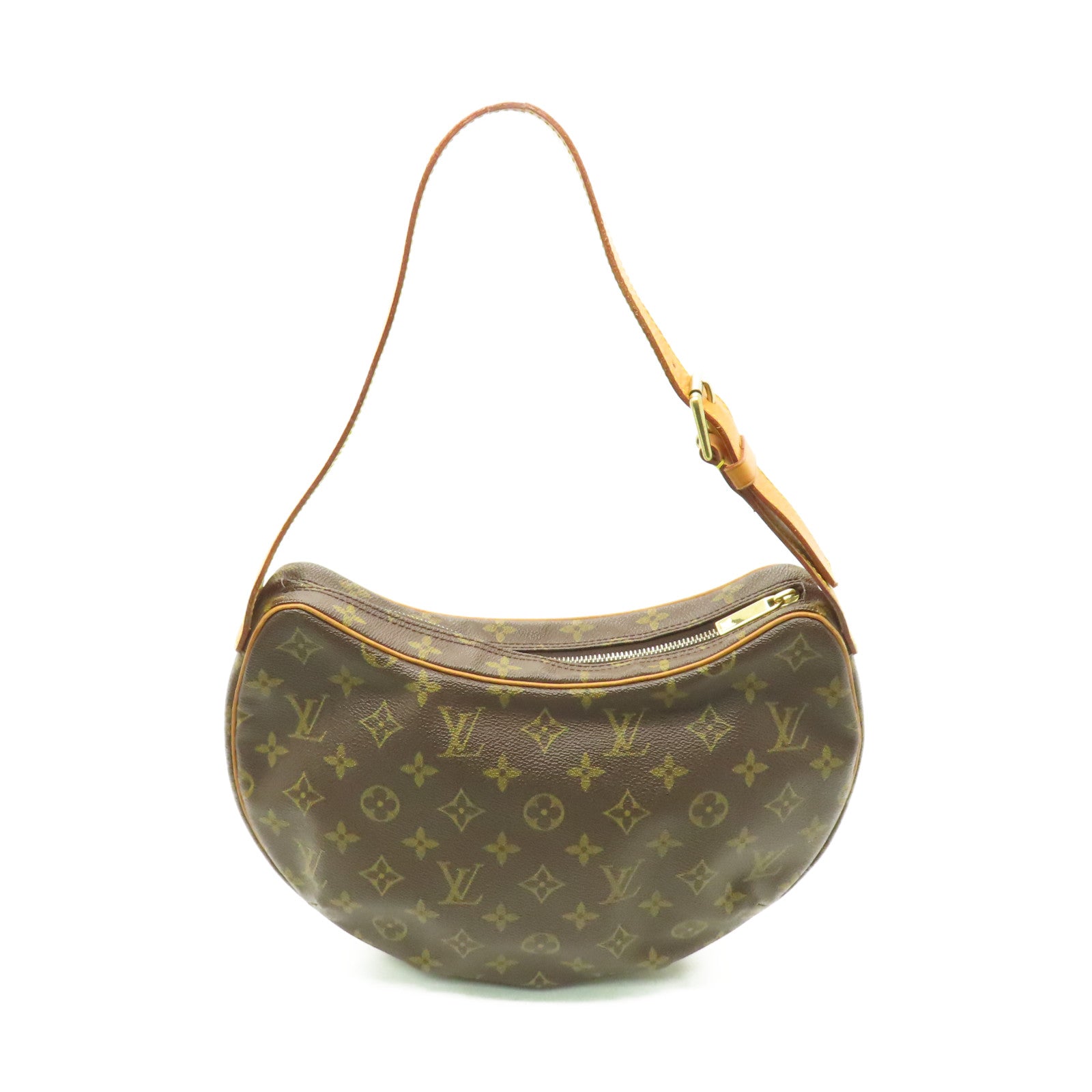 LOUIS VUITTON Monogram Croissant MM Shoulder Bag肩背袋啡色