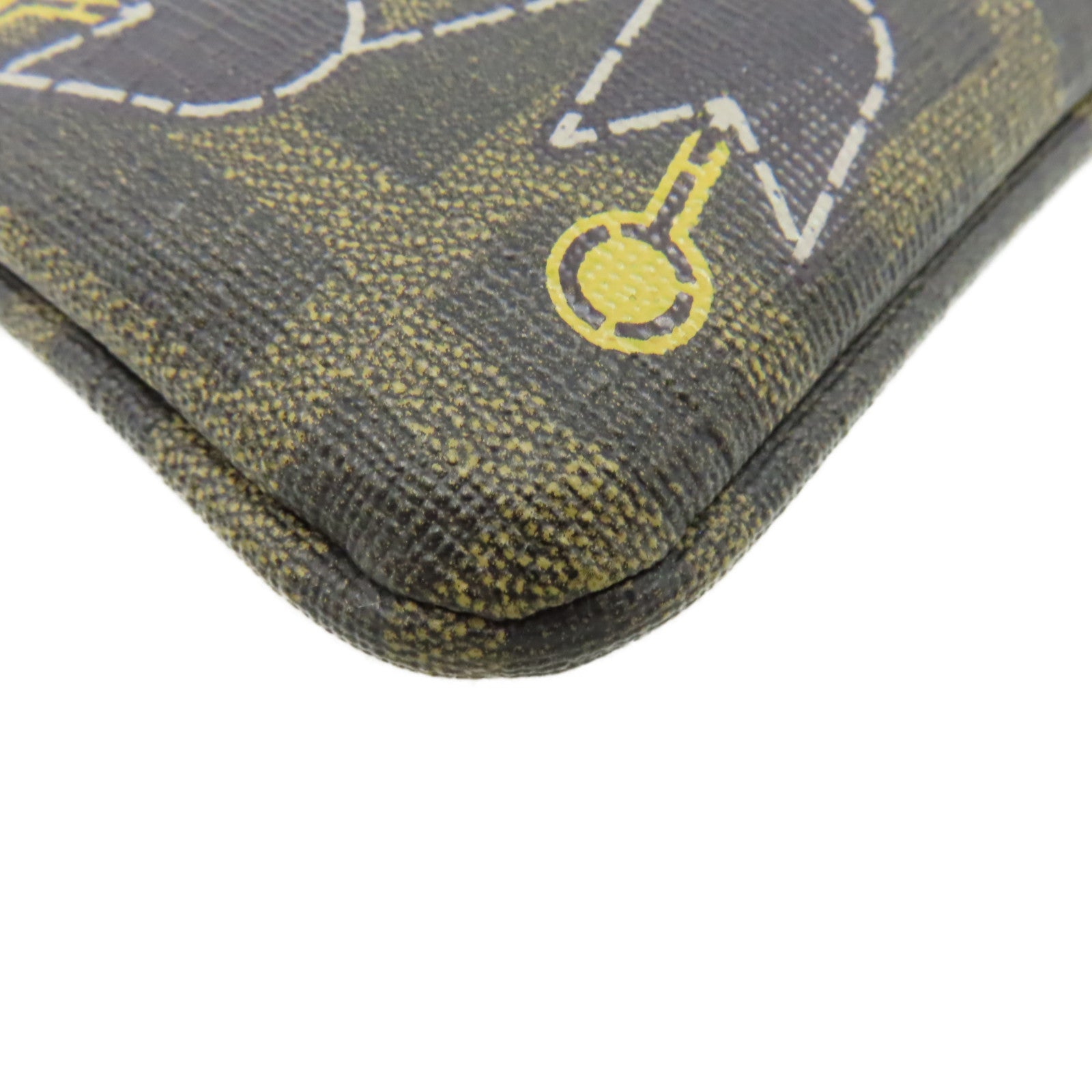 FENDI 塗層帆布Coin Case/Key Case金扣卡片套/鎖匙套啡色