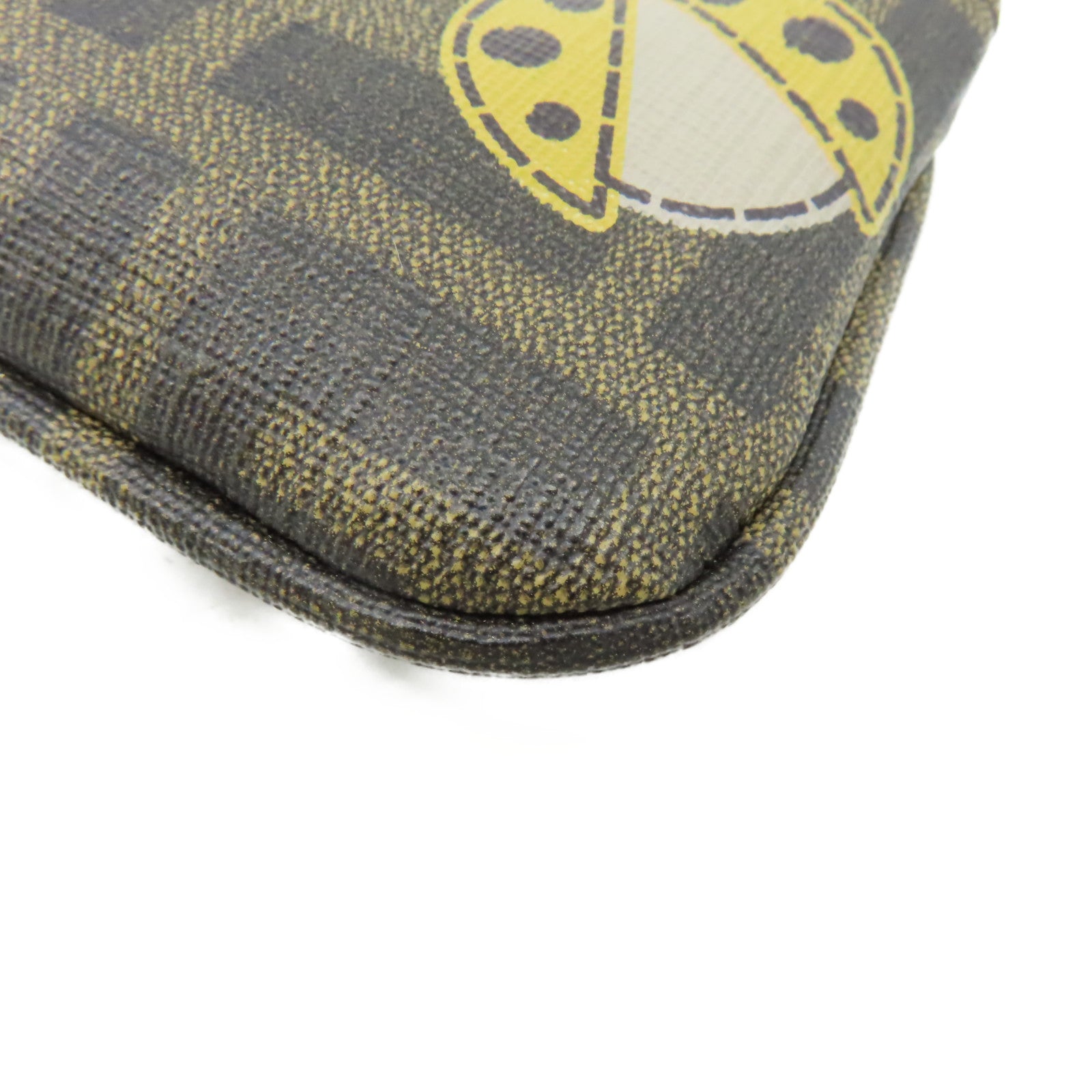 FENDI 塗層帆布Coin Case/Key Case金扣卡片套/鎖匙套啡色
