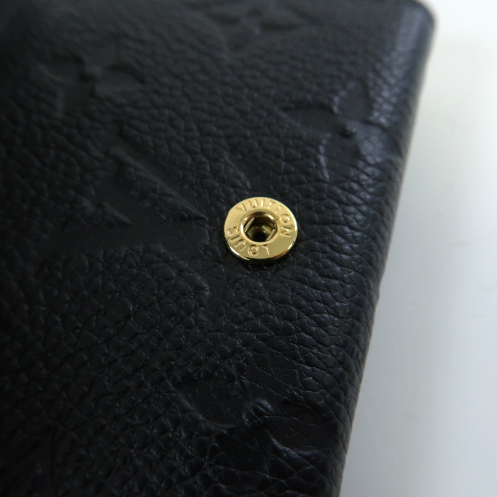 LOUIS VUITTON Monogram Empreinte Business Card Holder金扣卡片套黑色