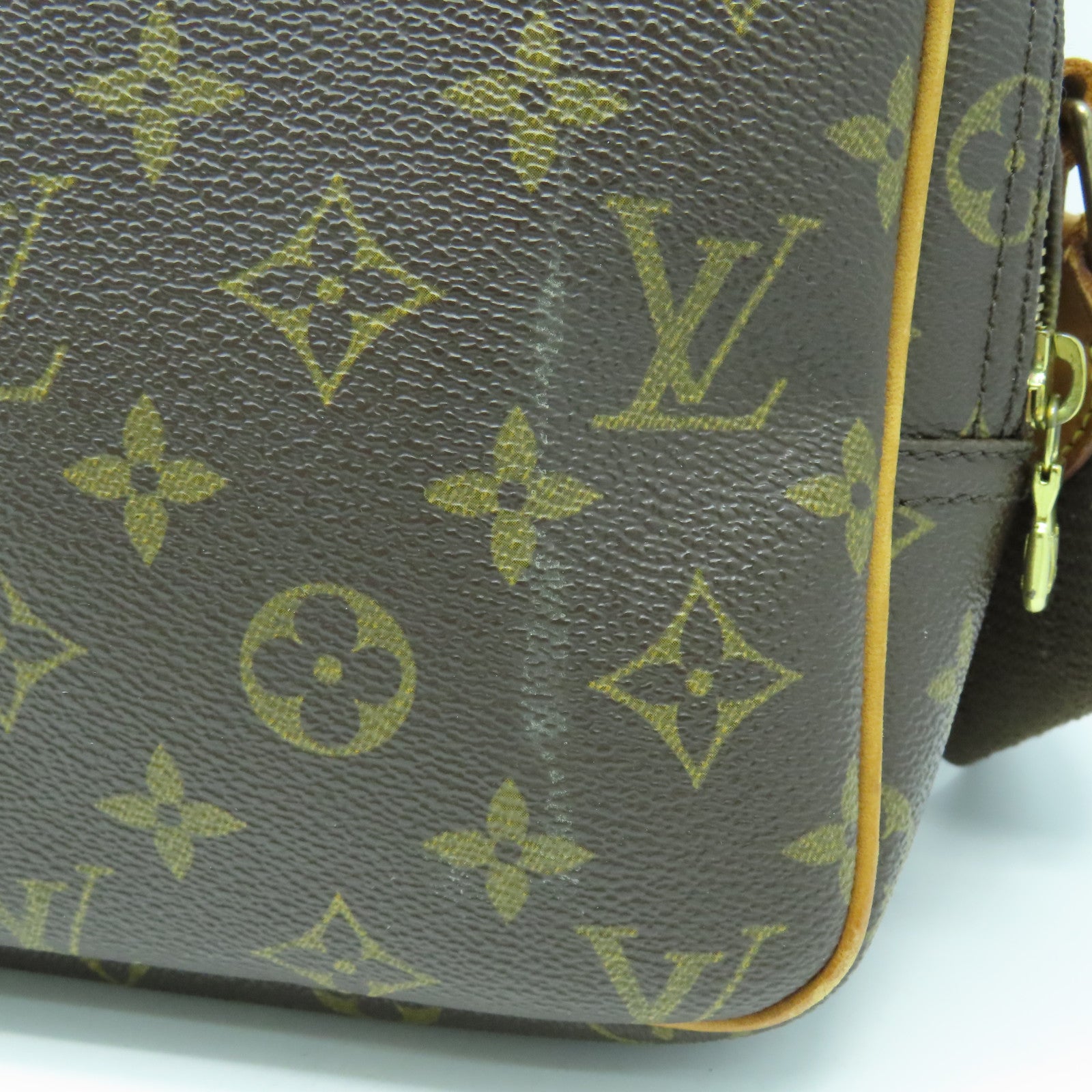 LOUIS VUITTON 【激減優惠】Monogram Reporter PM金扣肩背袋啡色